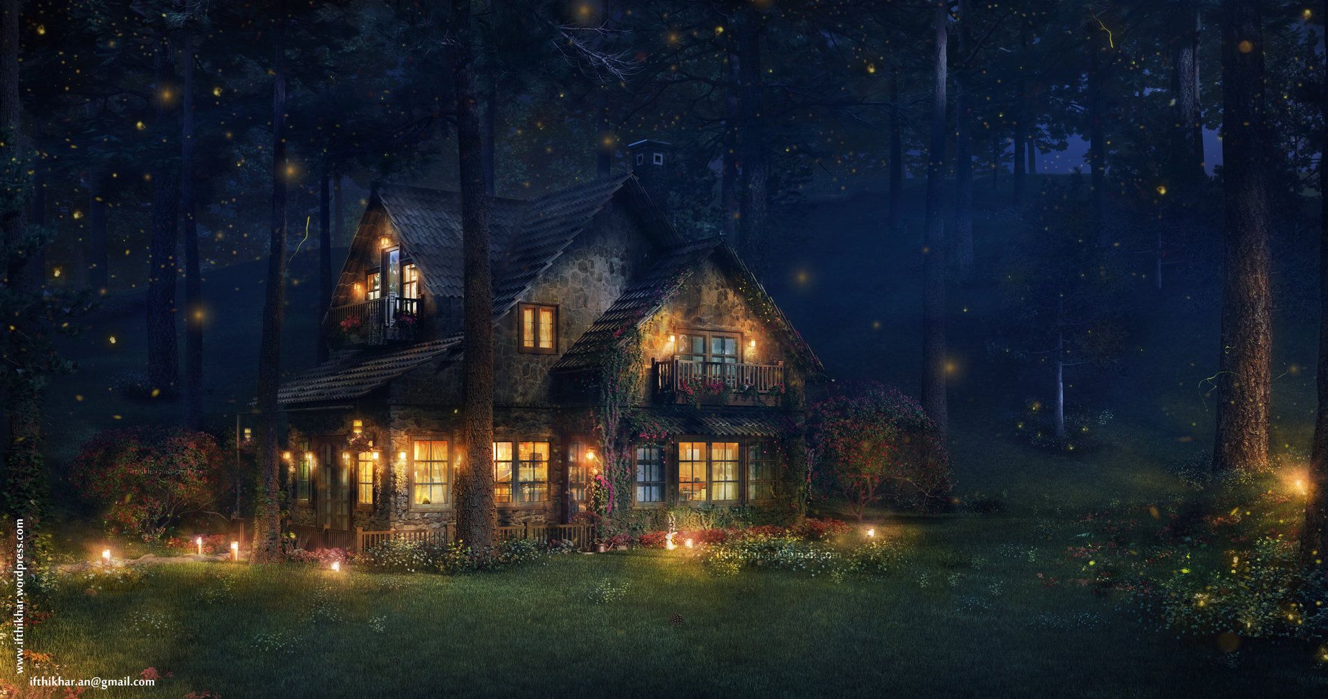1920x1011 The FireFly Cottage Vray study