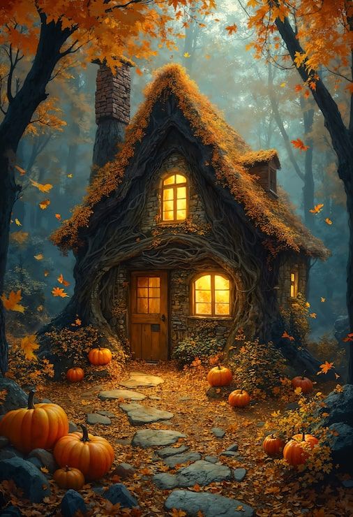 506x740 Fantasy cottage wallpaper Image
