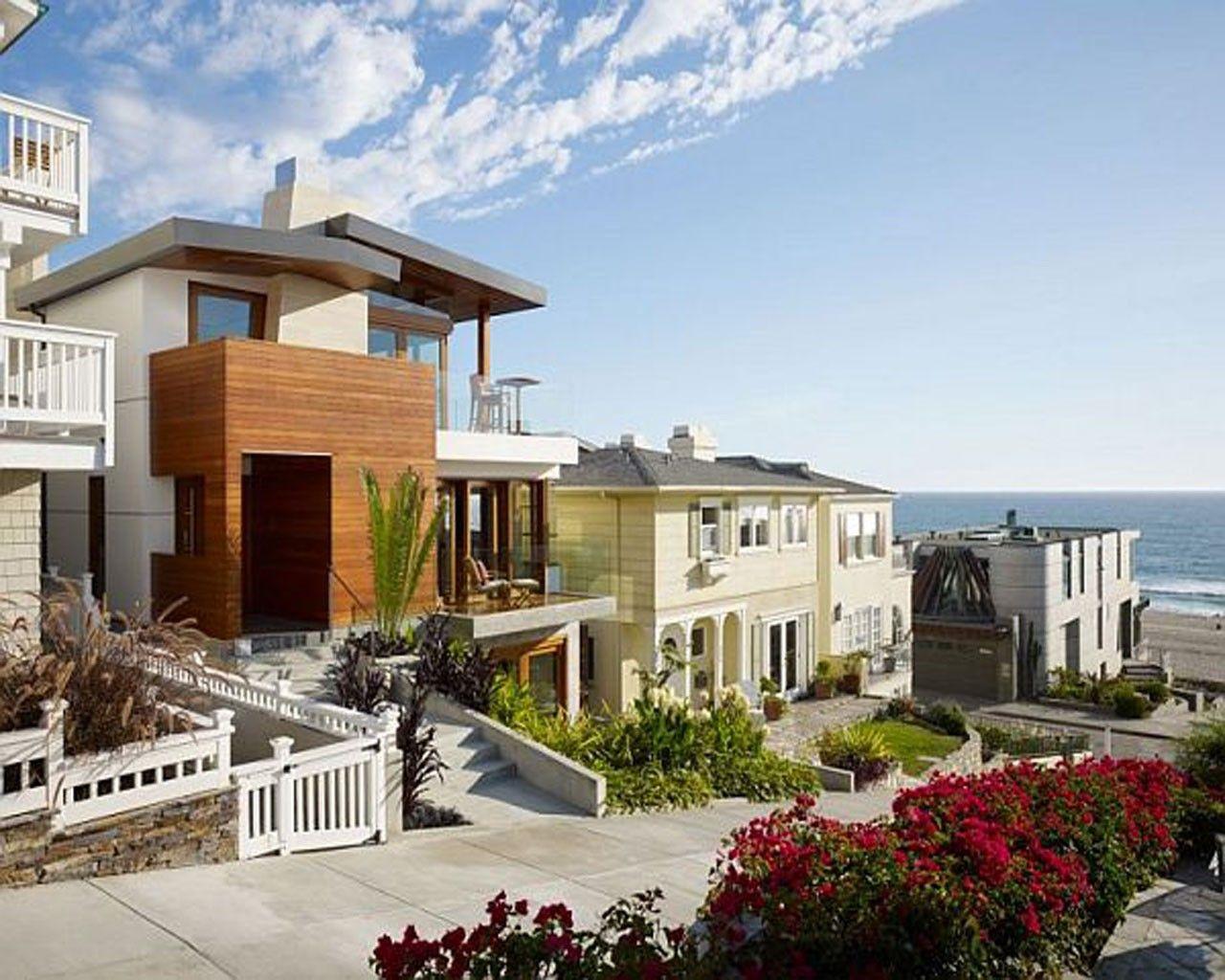 1280x1024 Beautiful, Beach, House, Design, In, California, Wallpaper