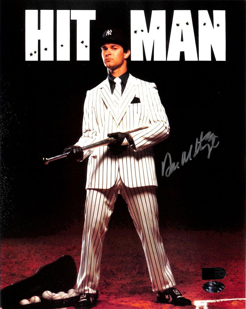 796x1000 Don Mattingly Signed 8x10 Hit Man Photo (AIV)