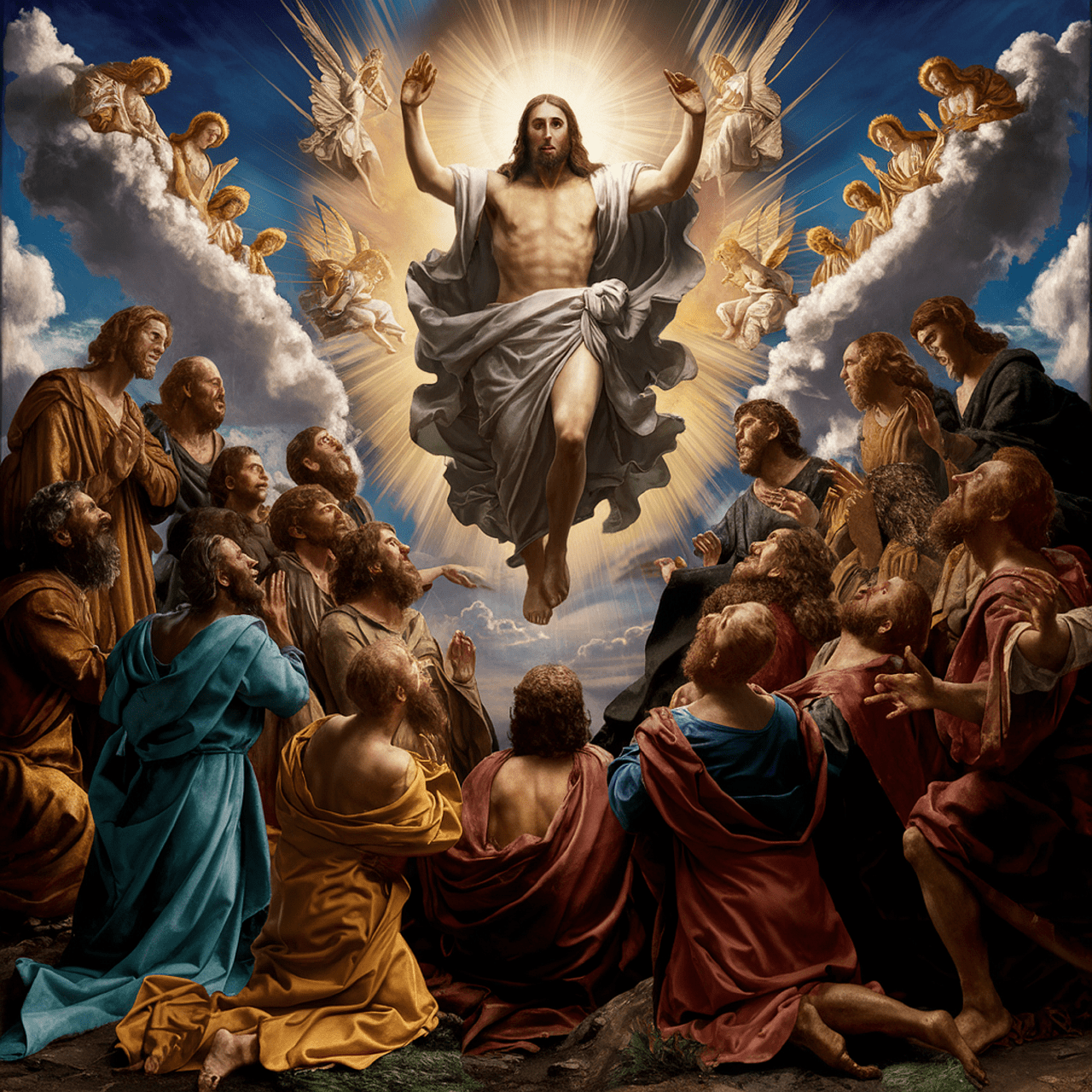 1280x1280 Download Ai Generated Ascension Day Faith. Royalty Free Stock Illustration Image