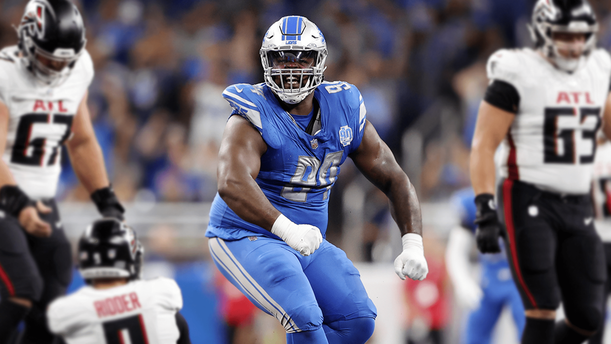 2048x1152 Lions' Benito Jones Rocks Incredible Overalls 'Fit To 'Thursday Night Football'
