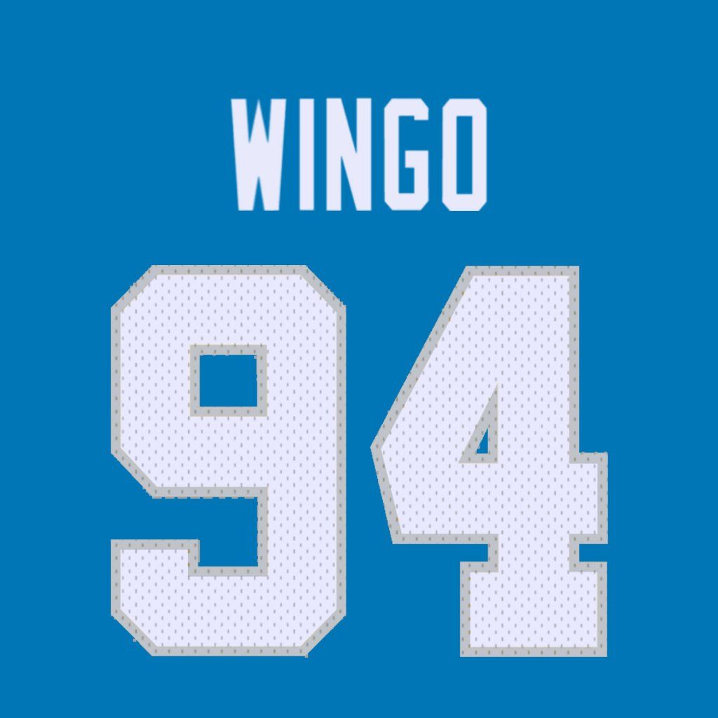 1024x1024 Detroit Lions DL Mekhi Wingo is wearing number 94. Last assigned to Benito Jones. #OnePride