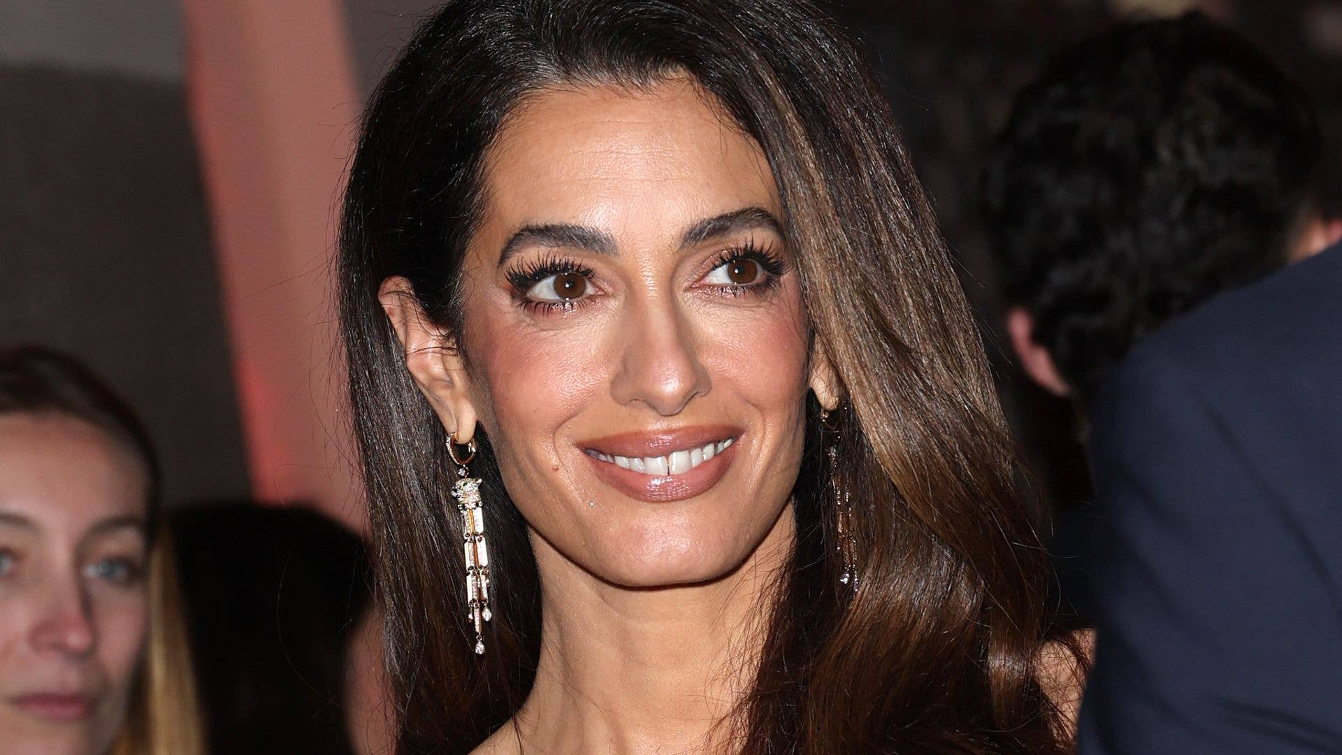 1920x1080 Amal Clooney Is A Vision In Semi Sheer Gown For Glamorous Date Night At 2026 Olympics