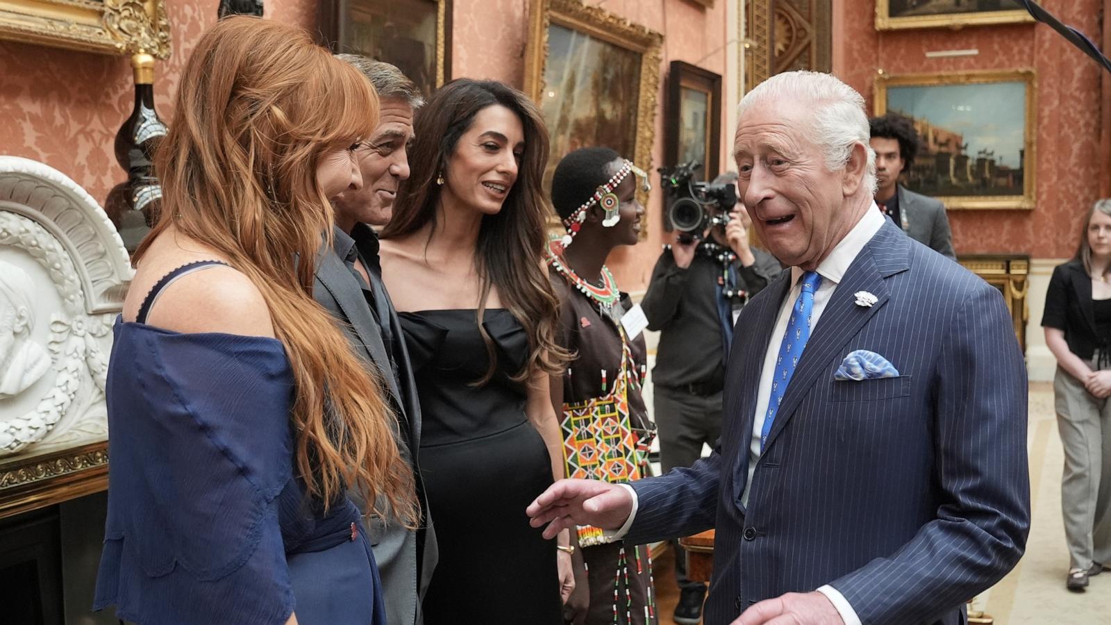 1600x900 King Charles III greets George and Amal Clooney at Buckingham Palace: See the photo