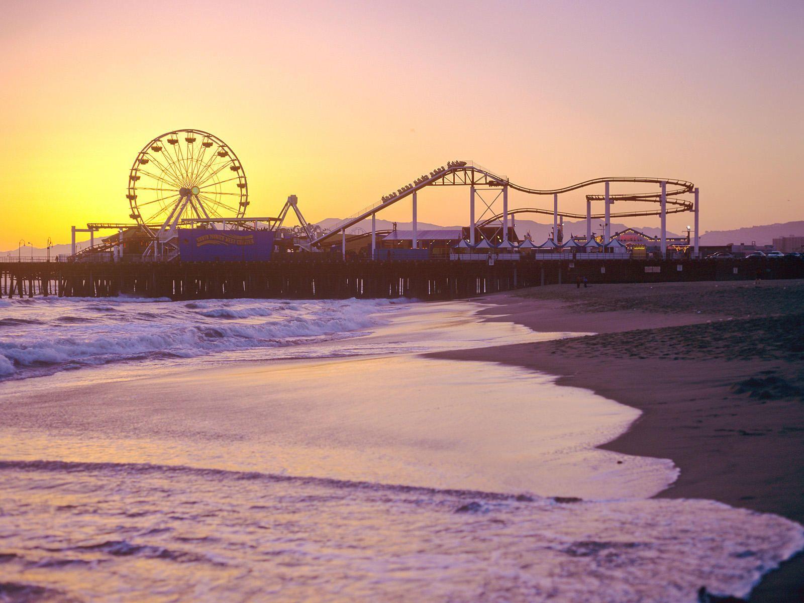 1600x1200 Santa Monica Pier California. Image, Wallpaper & Ecard