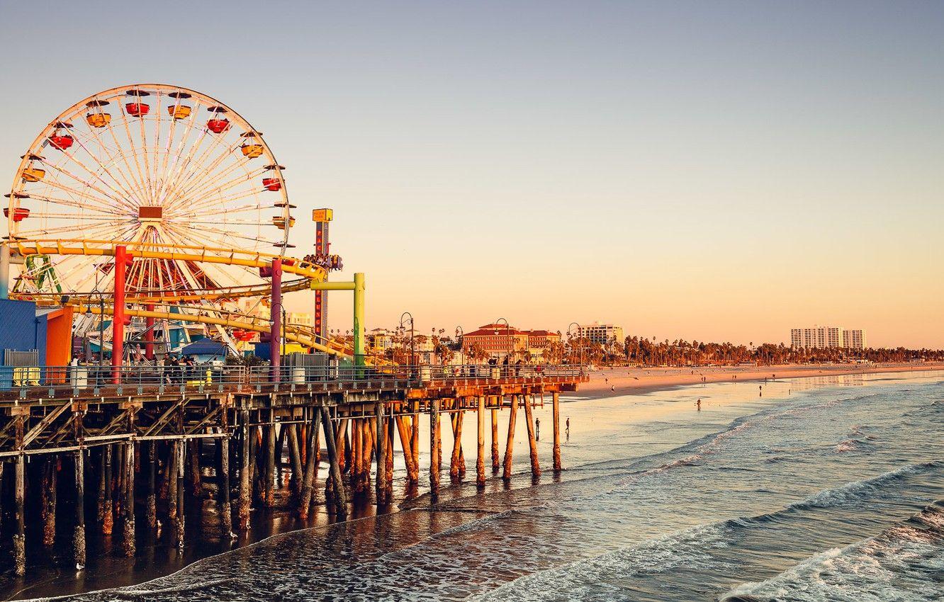 1332x850 Free download Wallpaper wave beach the sky sunset people CA Ferris