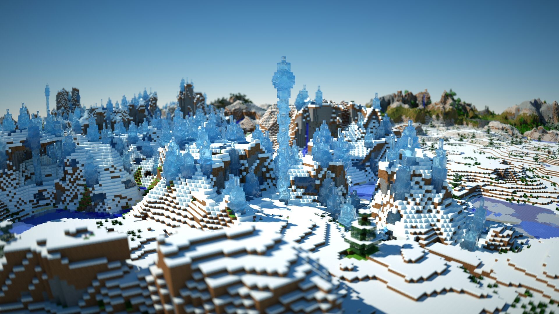 1920x1080 Minecraft Winter Wallpaper