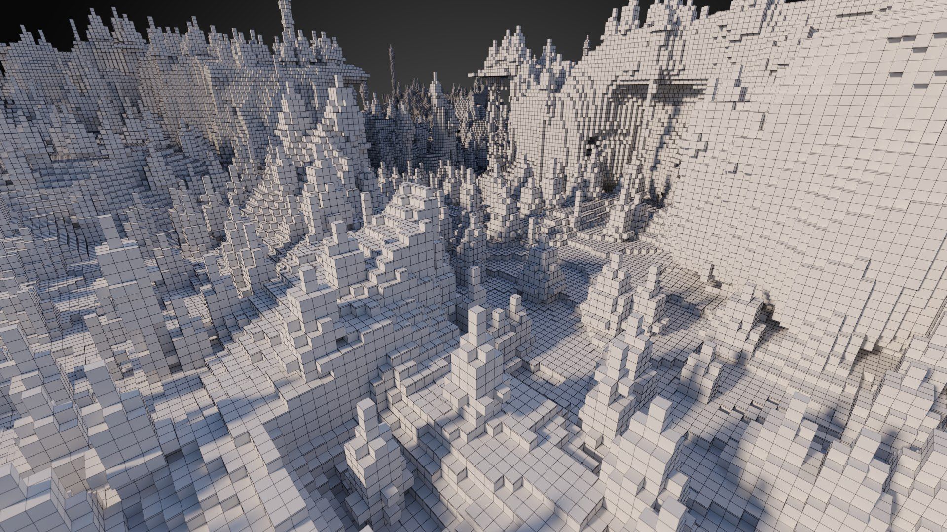1920x1080 3D Model Minecraft Ice Spikes Biome