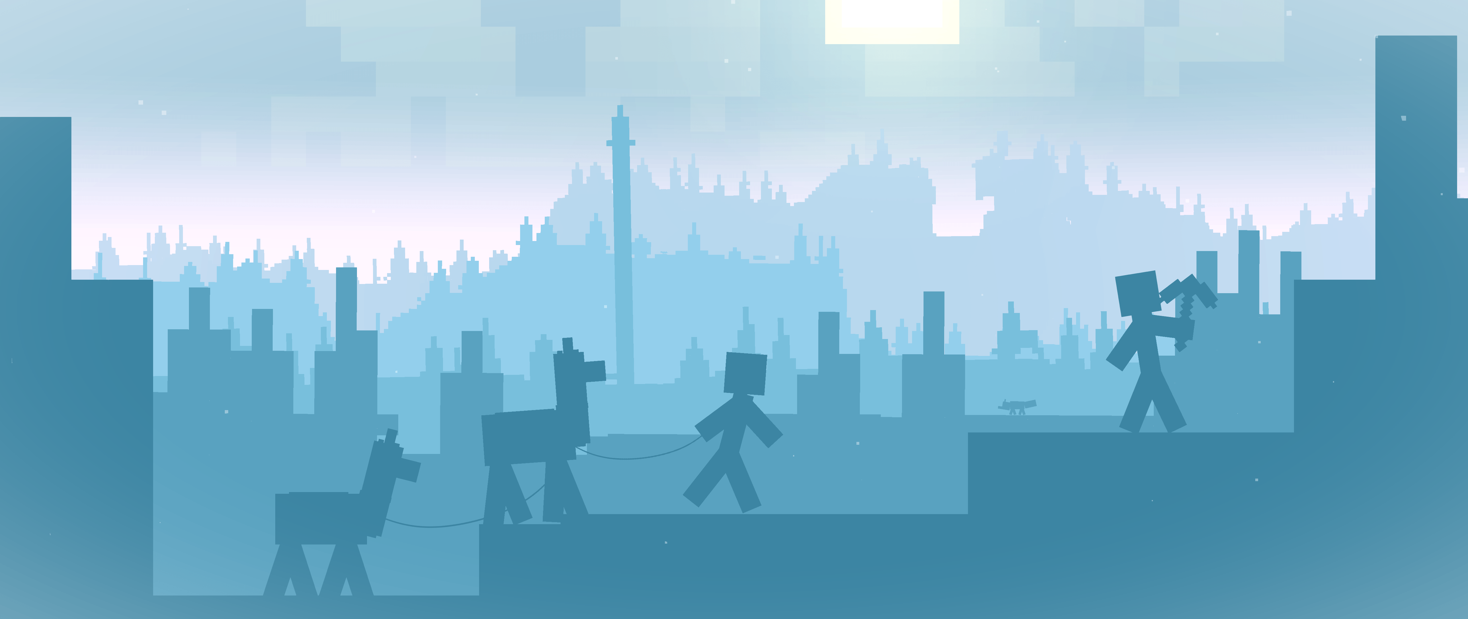 5120x2160 Minecraft 2D Wallpaper