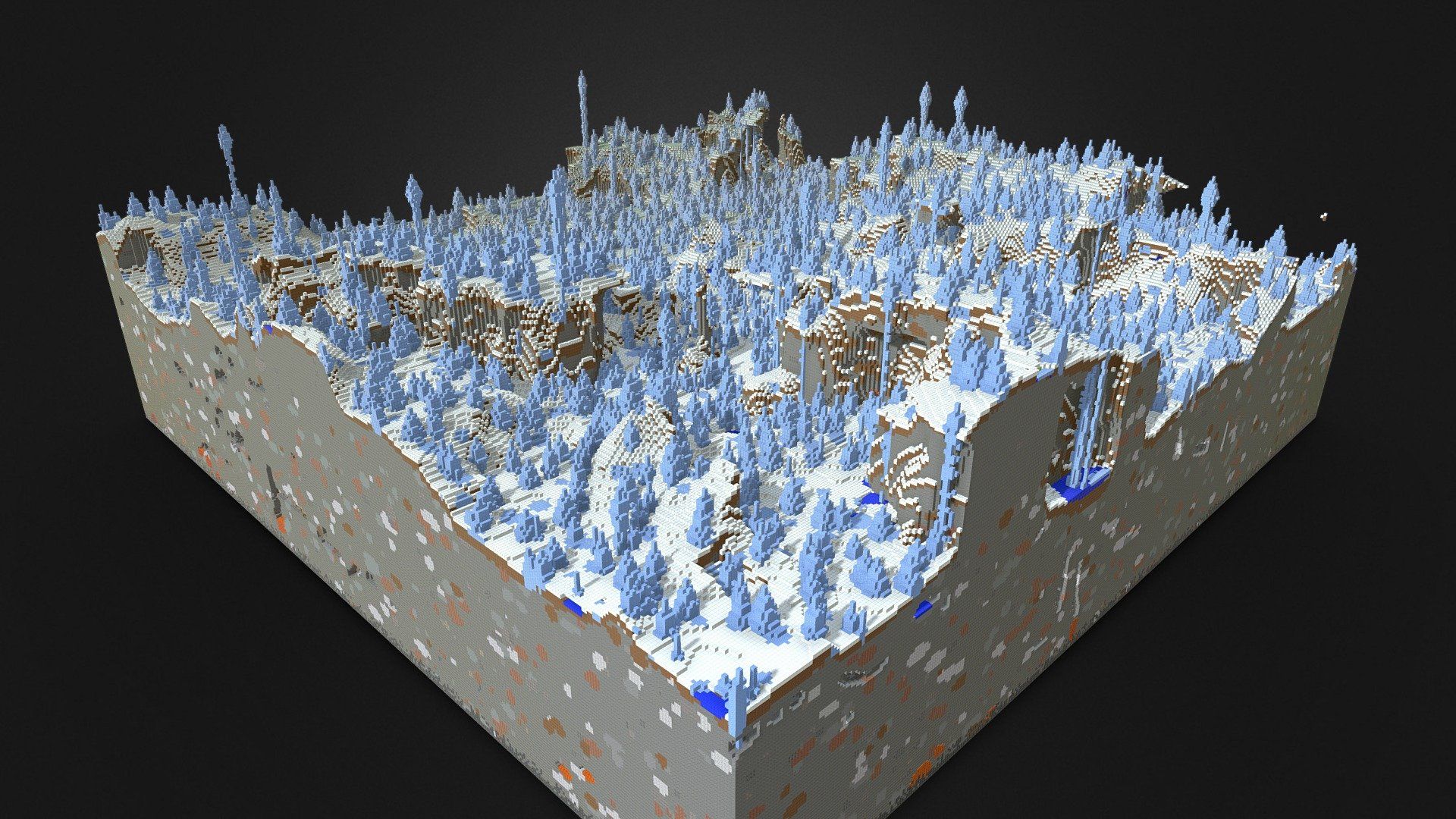 1920x1080 Minecraft Ice Spikes Biome model by Leandro Salerno [9c60a51]