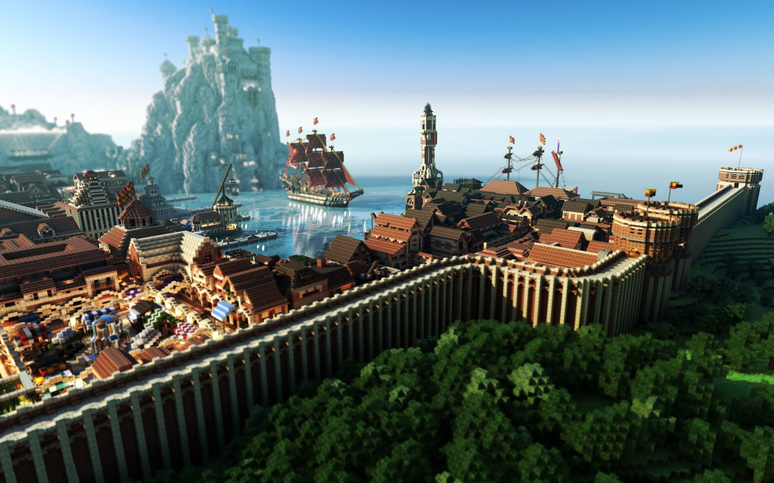 2560x1600 Minecraft, Video Games, WesterosCraft, House Lannister, A Song Of Ice And Fire, Render Wallpaper HD / Desktop and Mobile Background