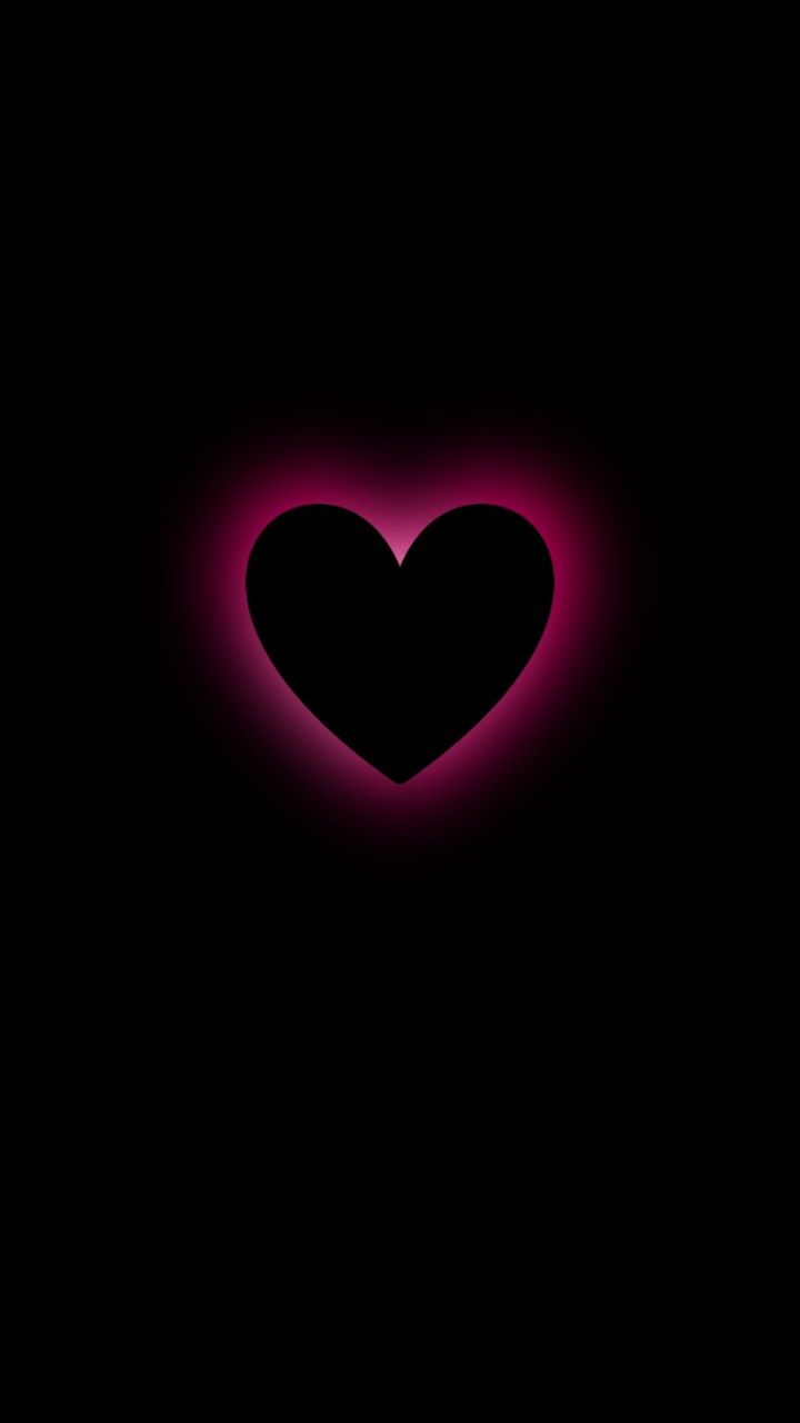 720x1280 Heart Black pink background wallpaper