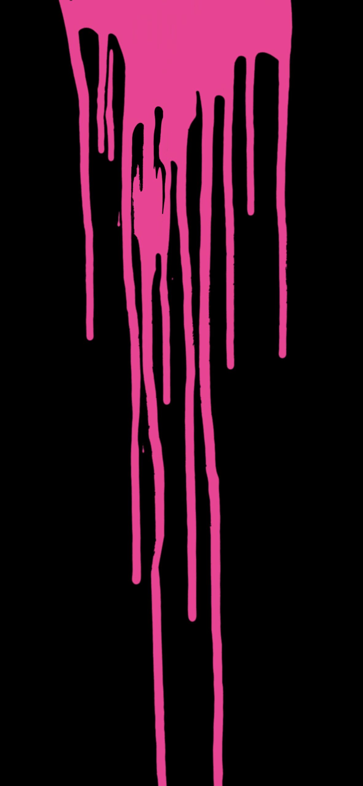 1183x2560 Pink & Black Paint Drip Wallpaper & Pink Wallpaper iPhone