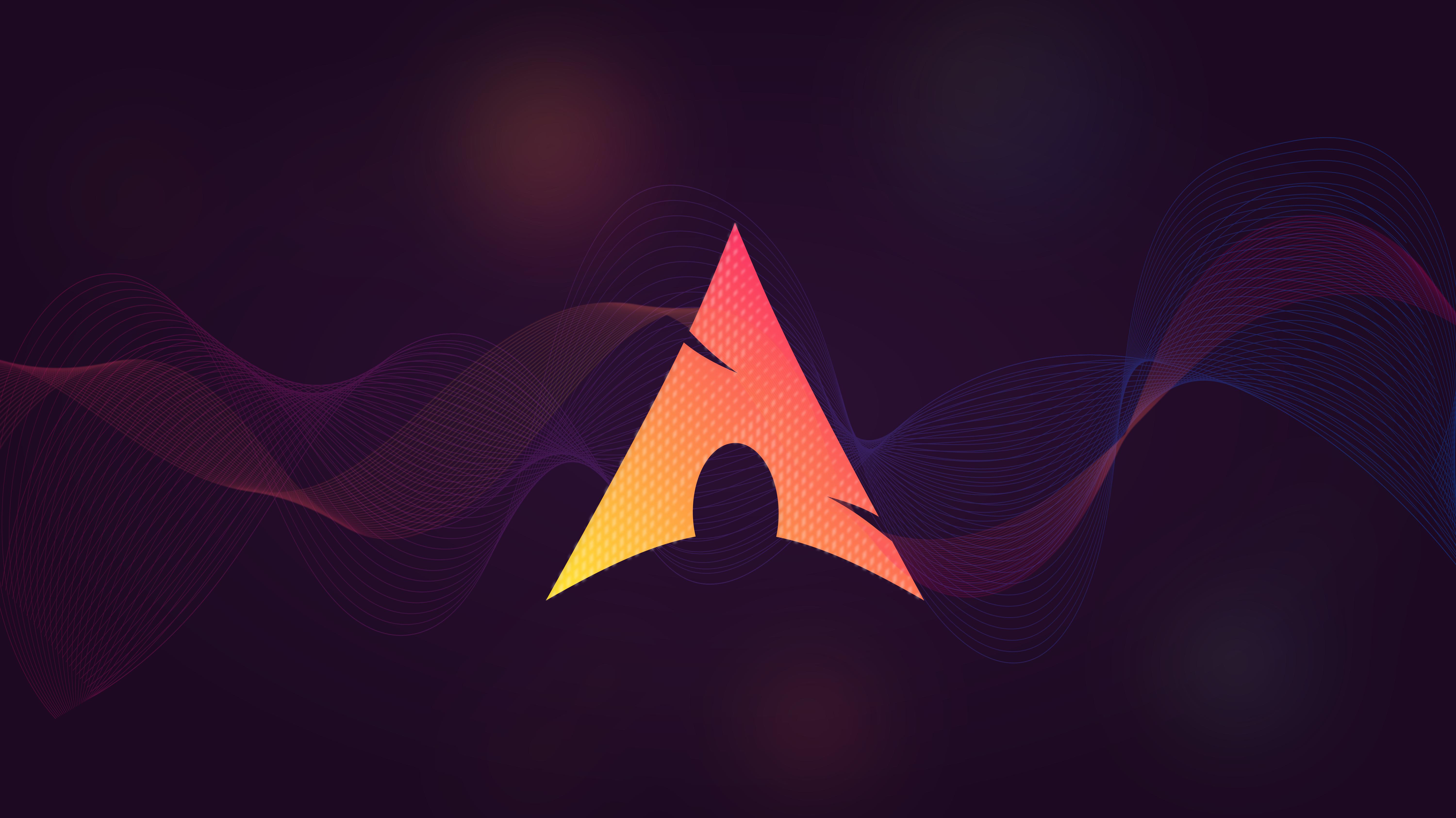 6000x3375 Arch Linux 4K Abstract Gradient Wallpaperx2880