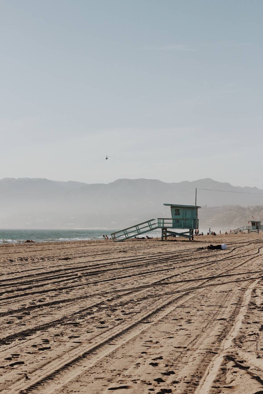853x1280 Santa Monica beach wallpaper