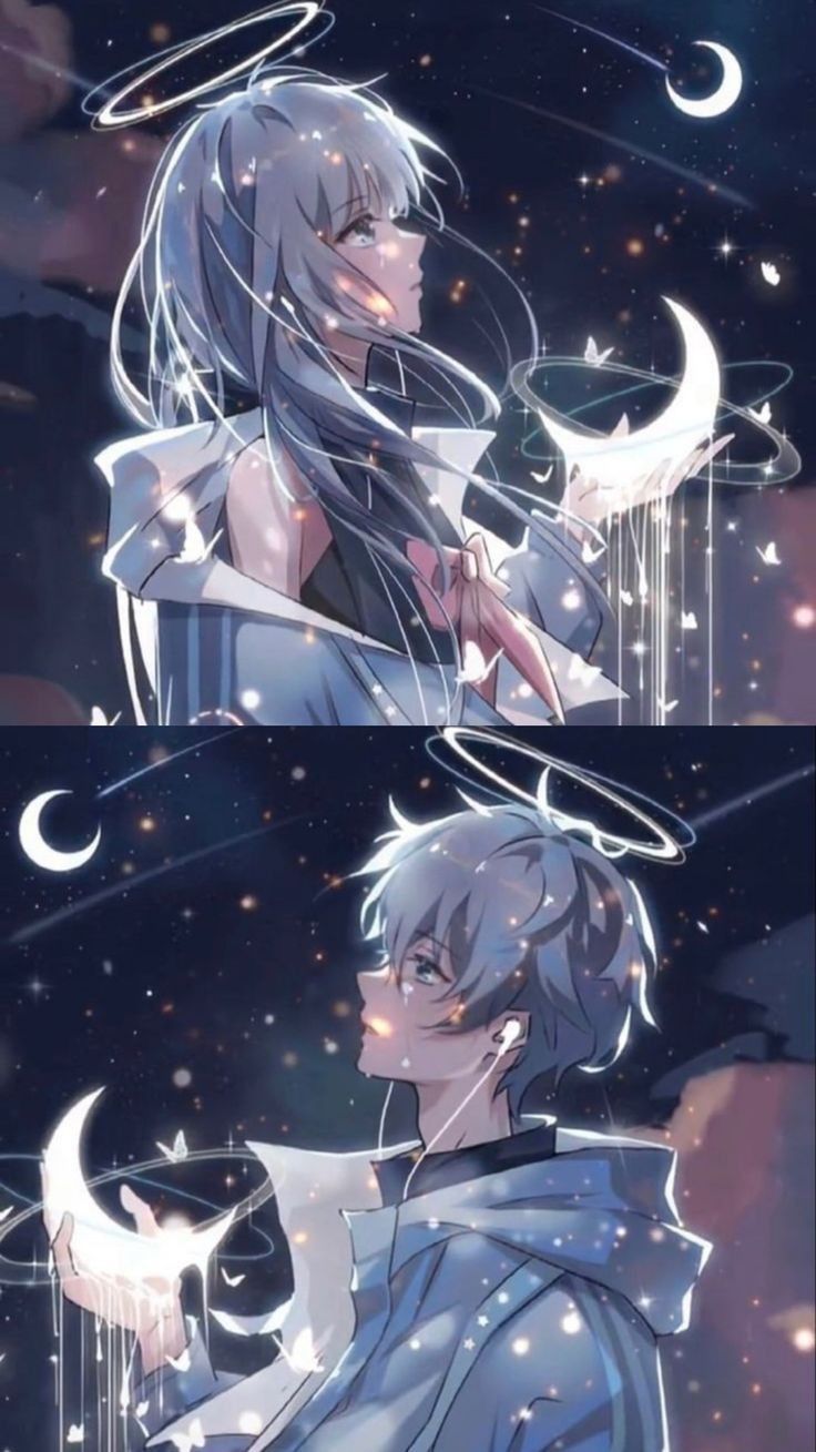 736x1309 Matching wallpaper for couples anime