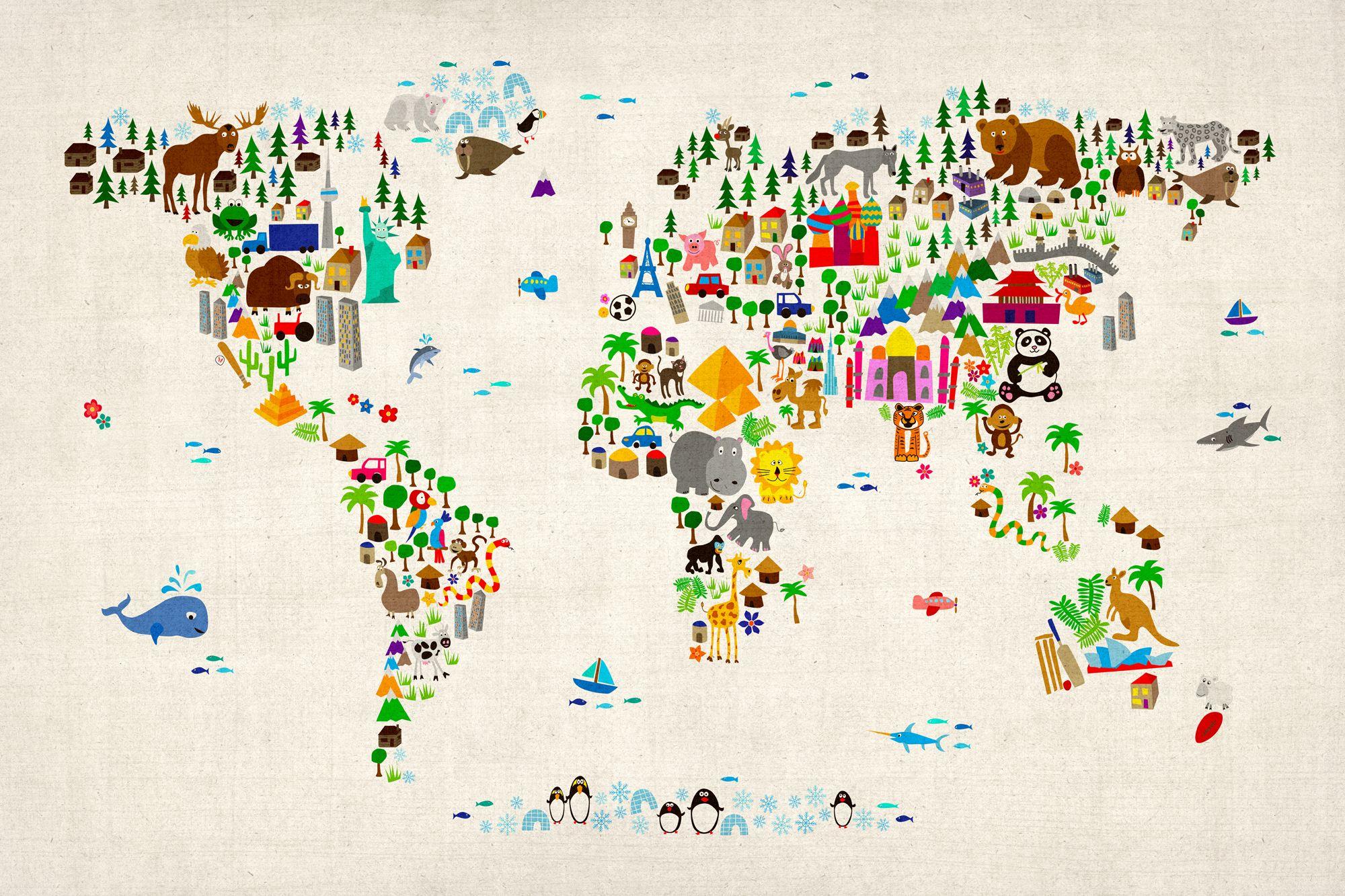 2000x1333 World Map Wallpaper