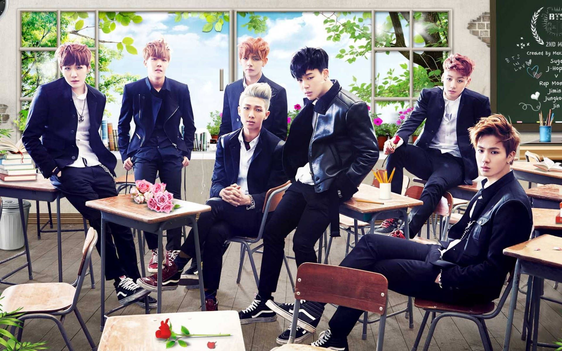 1920x1200 Bts Group Photo Wallpaper