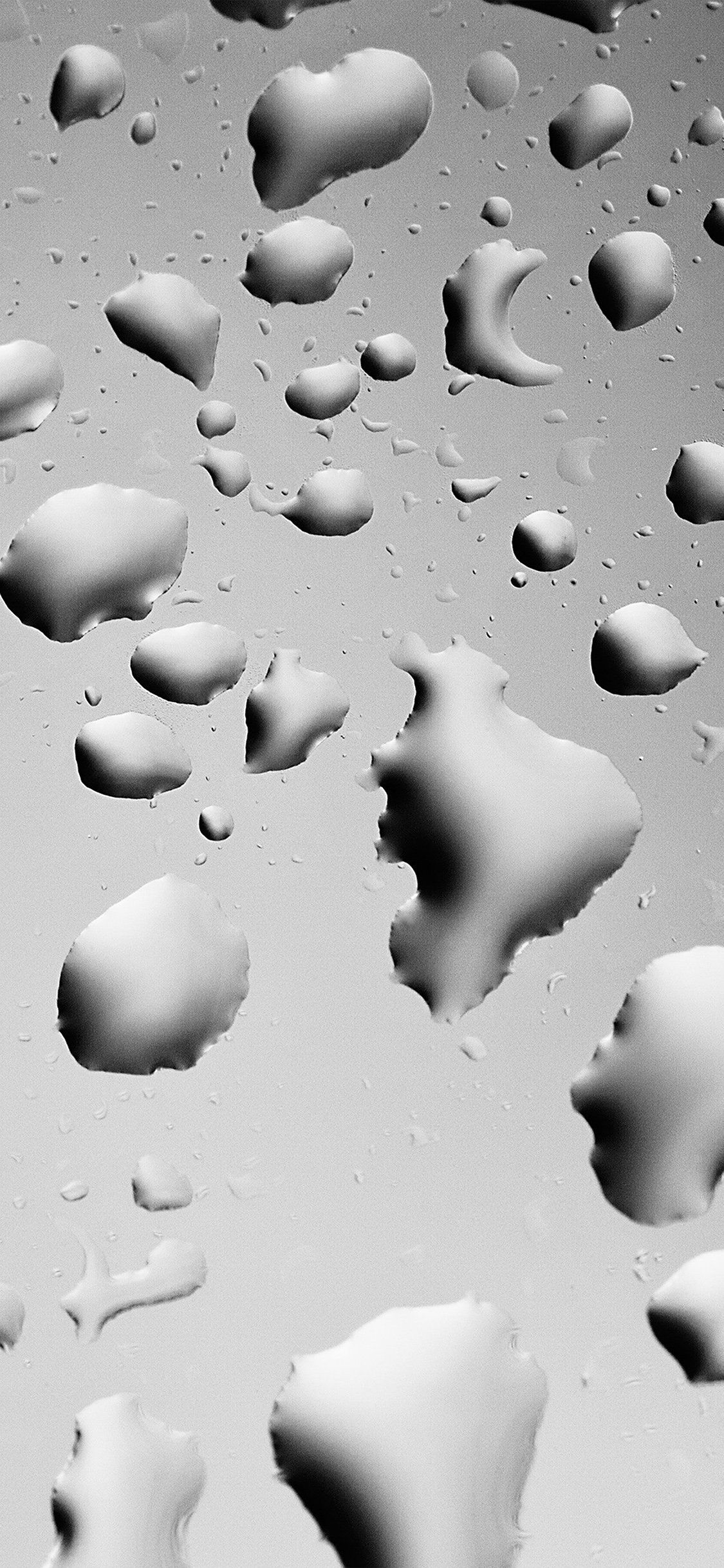 1125x2436 Dark Bw Water Drop Rain Pattern iPhone Wallpaper