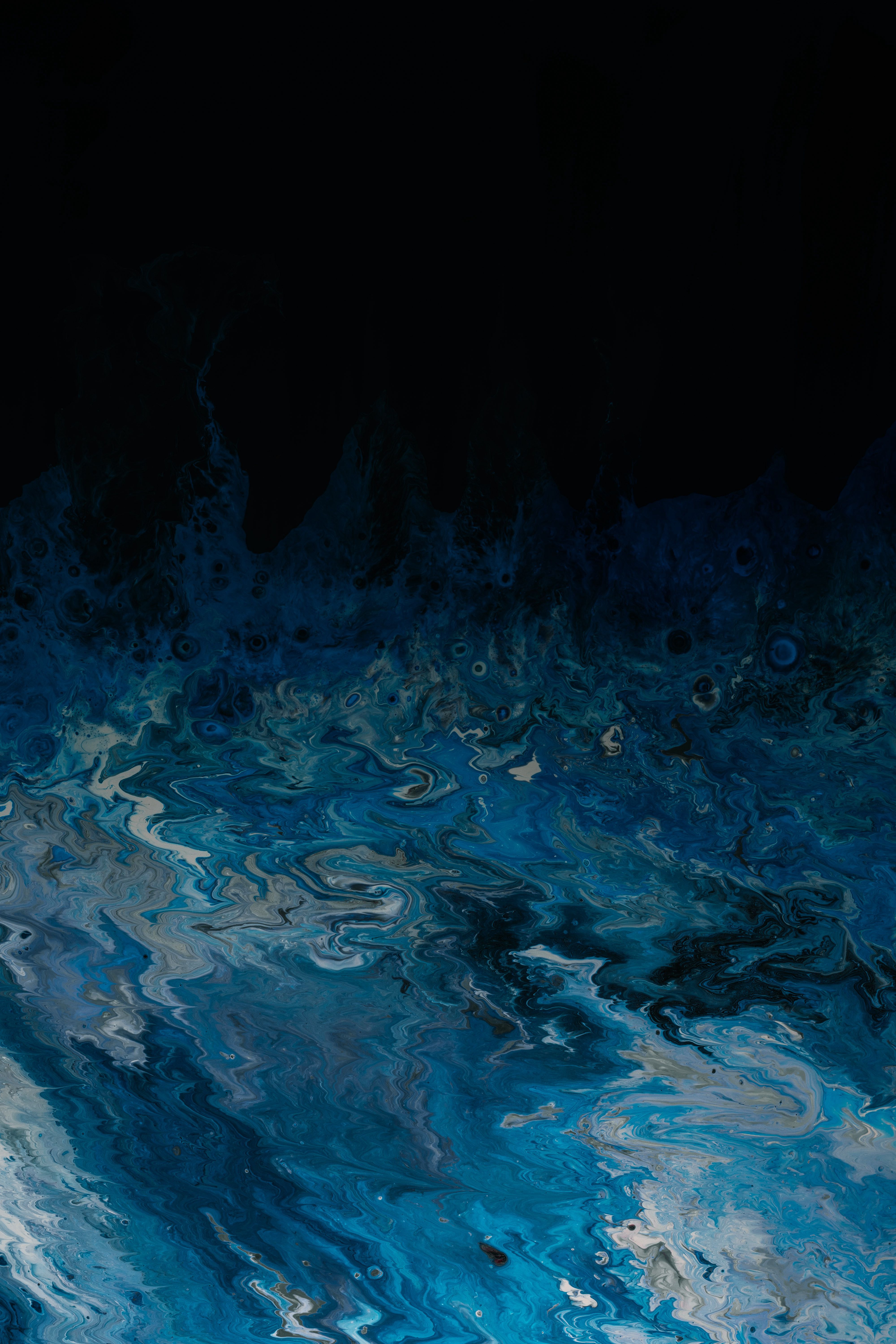 4000x6000 Wallpaper Blue Water With Black Background, Background Free Image