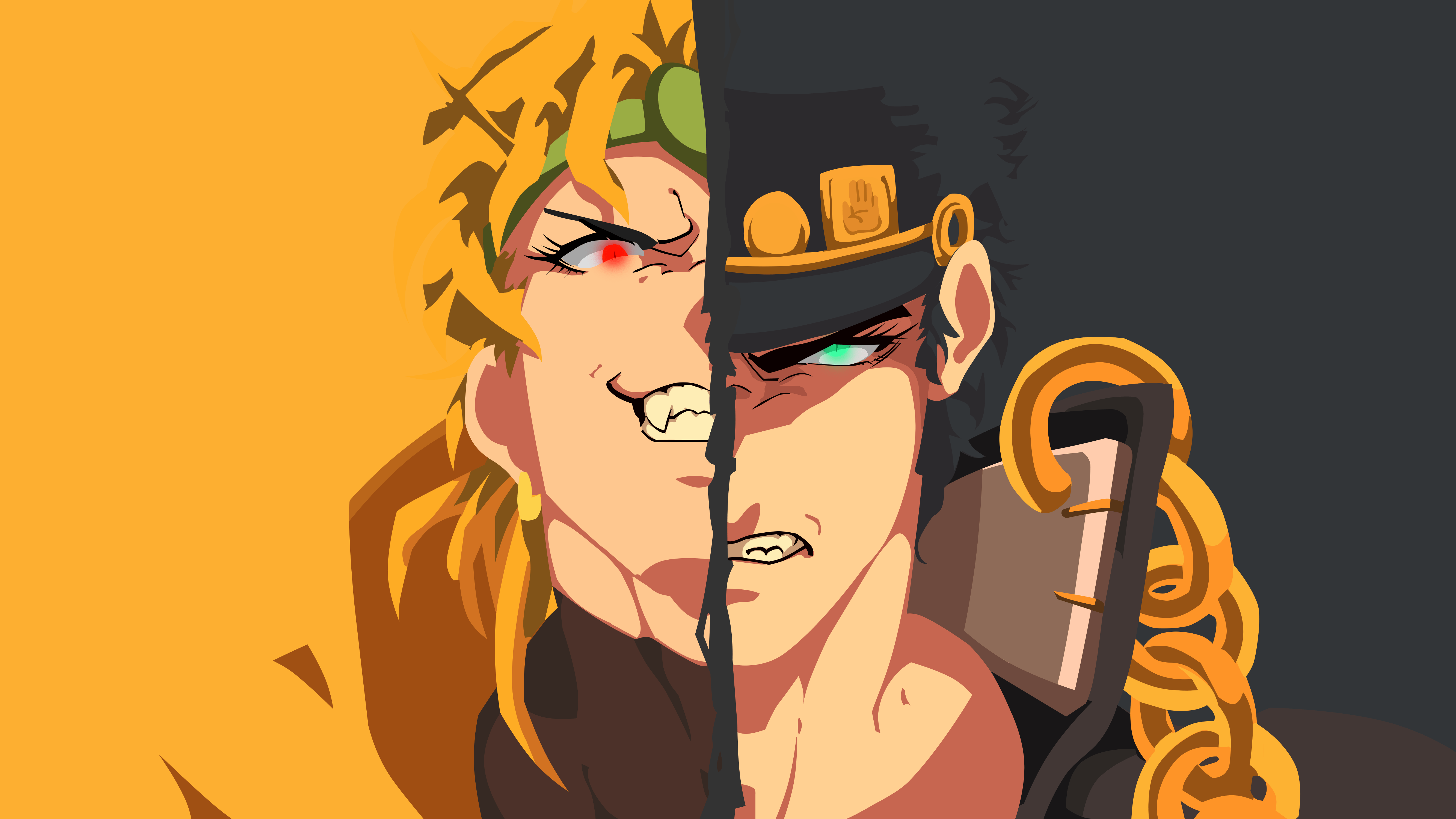 5333x3000 Jojo's Bizarre Adventure HD Wallpaper: Jotaro vs Dio Showdownx3000