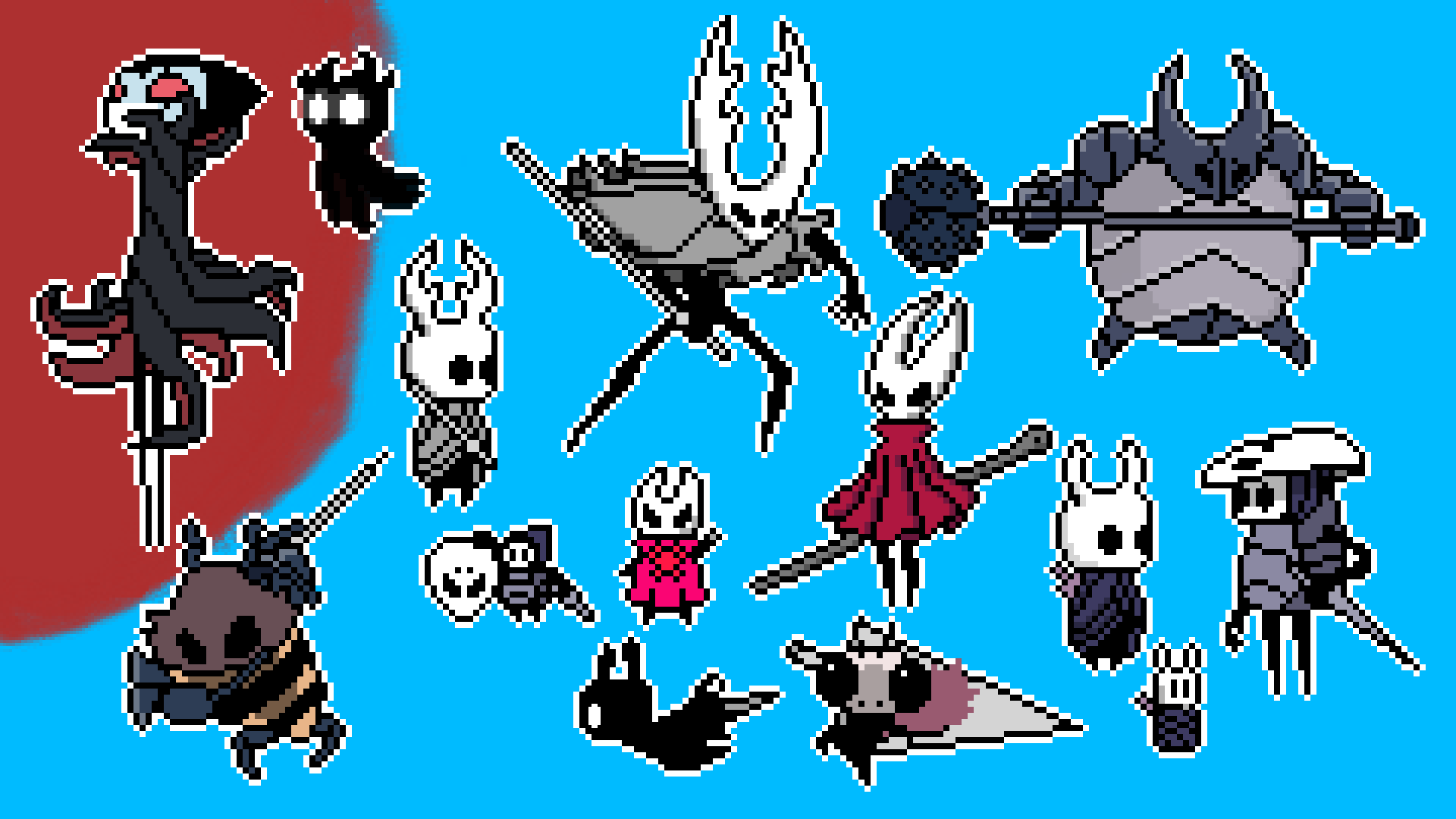 1920x1080 Pixilart Hollow Knight pixel art