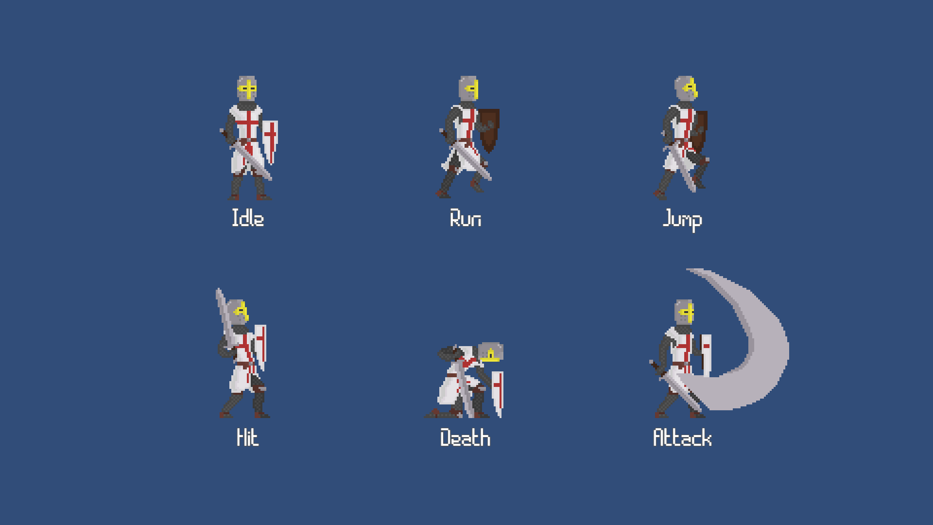 1920x1080 Pixel Art Crusader