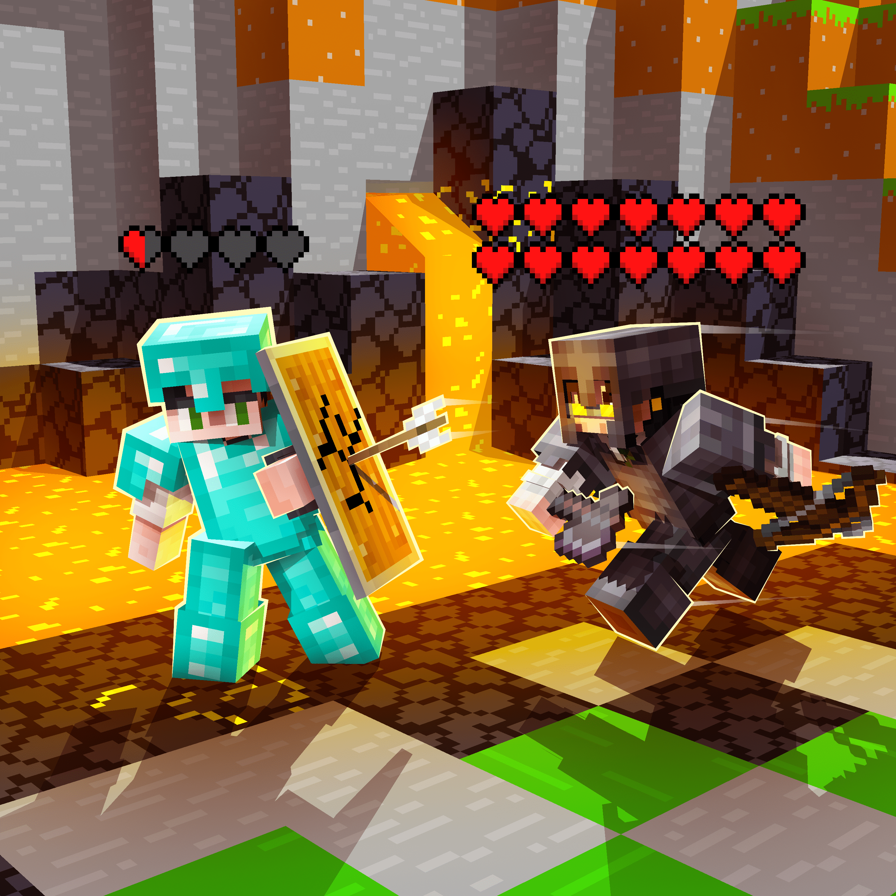 3000x3000 MegaSMP. Minecraft Bedrock Lifesteal Server