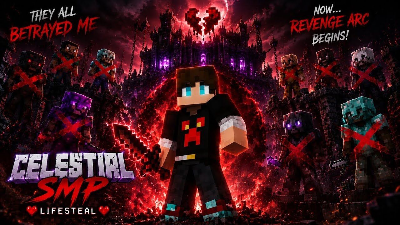 1280x720 ⚔️ Revenge Arc Continues. Upgrading Armor & Completing Creeper Farm. Celestial Lifesteal SMP LIVE