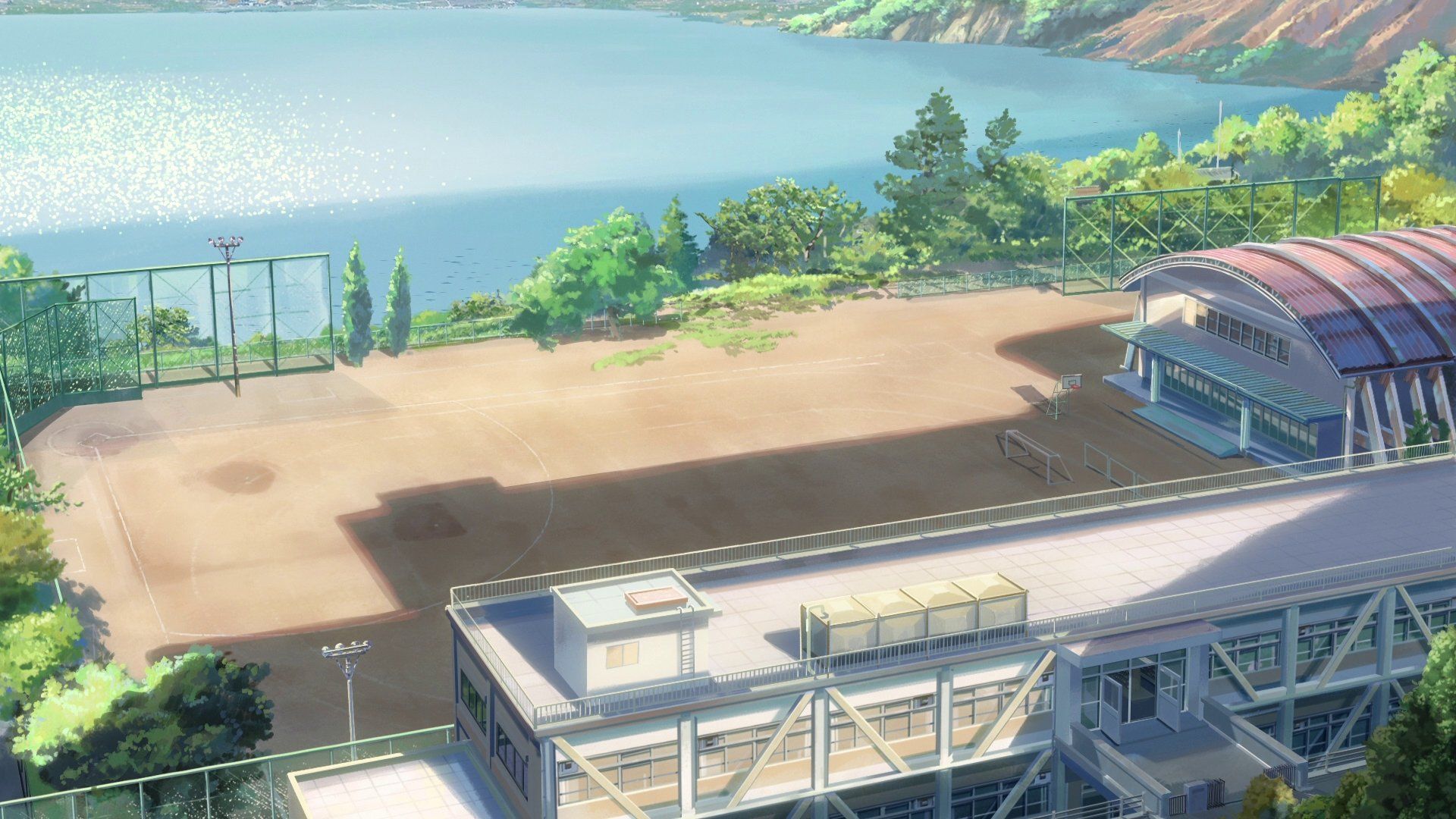 1920x1080 Itomori Lake Schoolyard