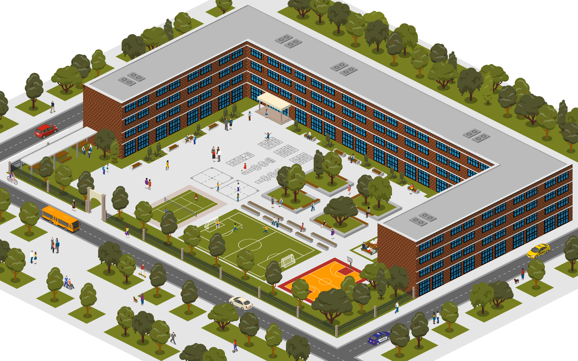 1920x1200 School Yard