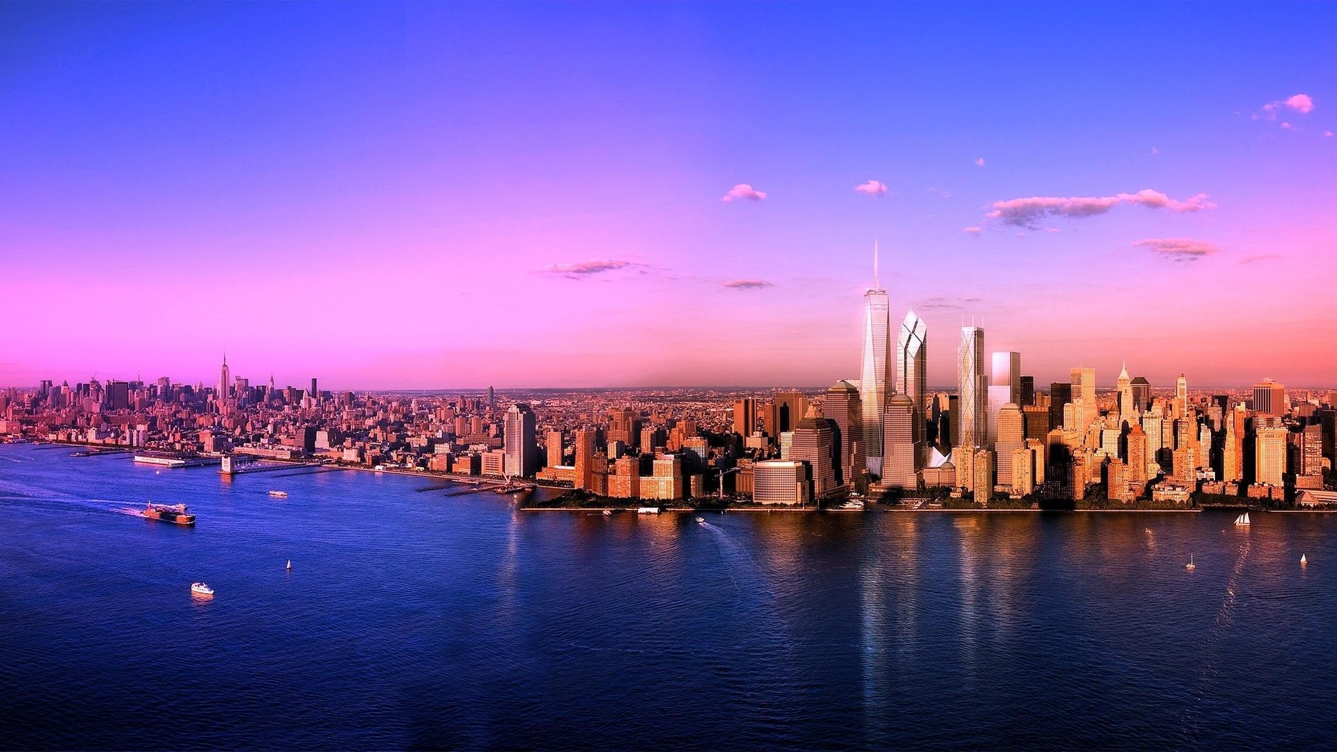 1920x1080 Manhattan Sunset wallpaperx1080