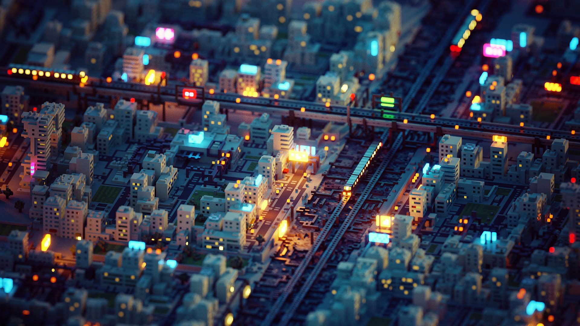 1920x1080 Voxel Wallpaper