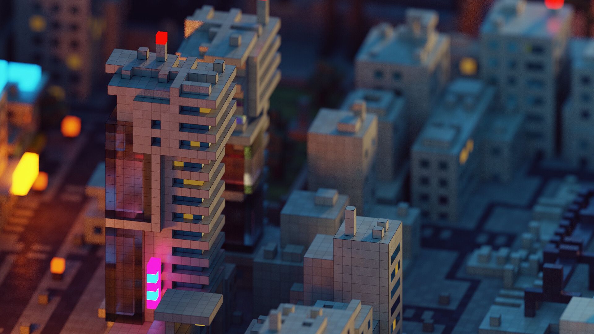 1920x1080 Voxel Wallpaper