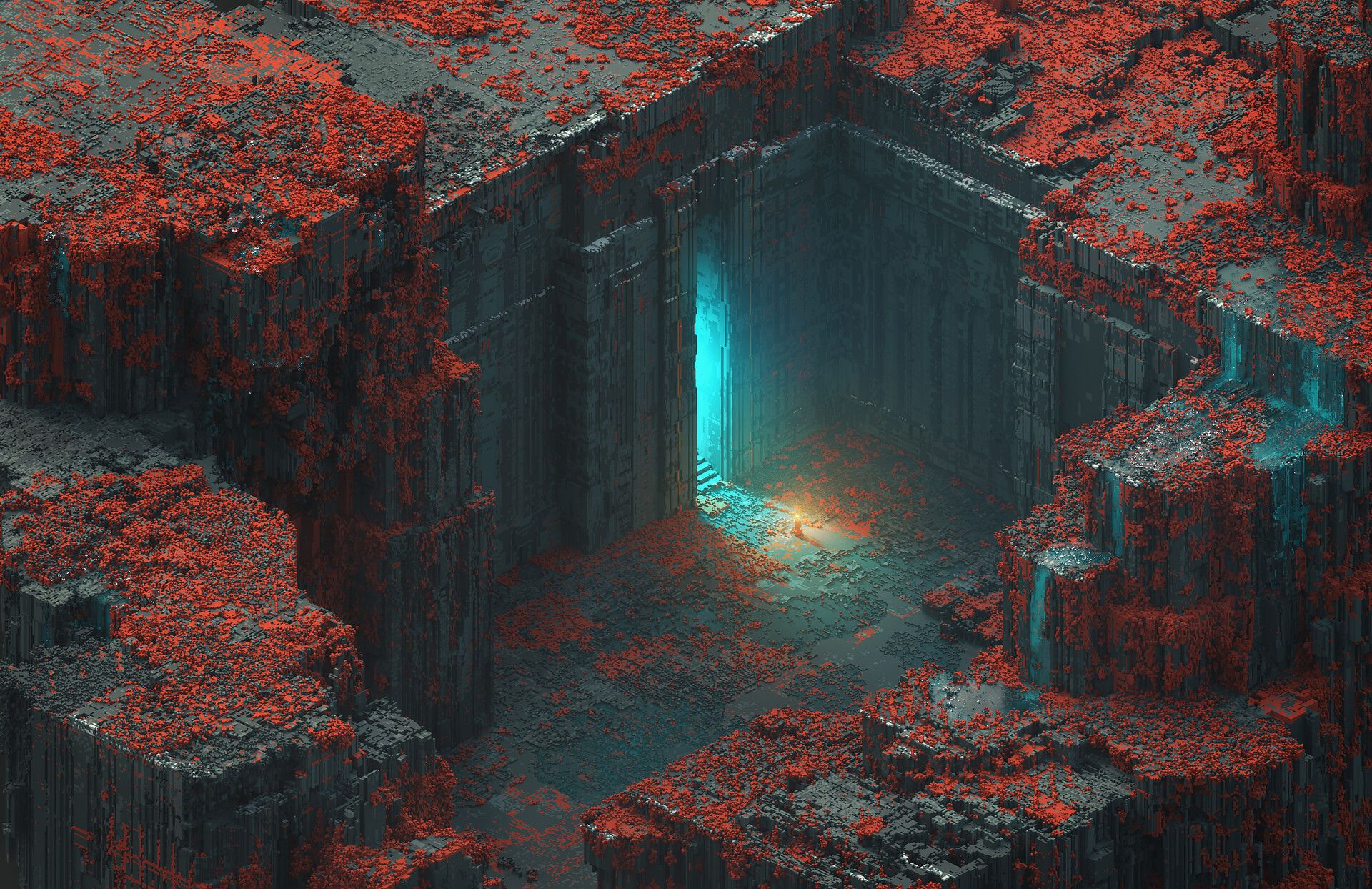 1920x1244 Free Voxel 4K Wallpaper & Desktop HD Background for PC