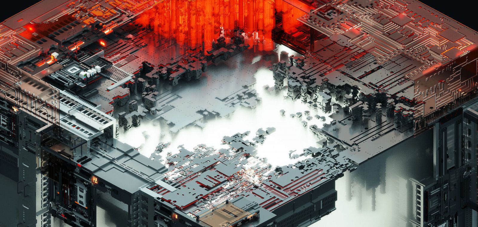 1600x760 Voxel Wallpaper