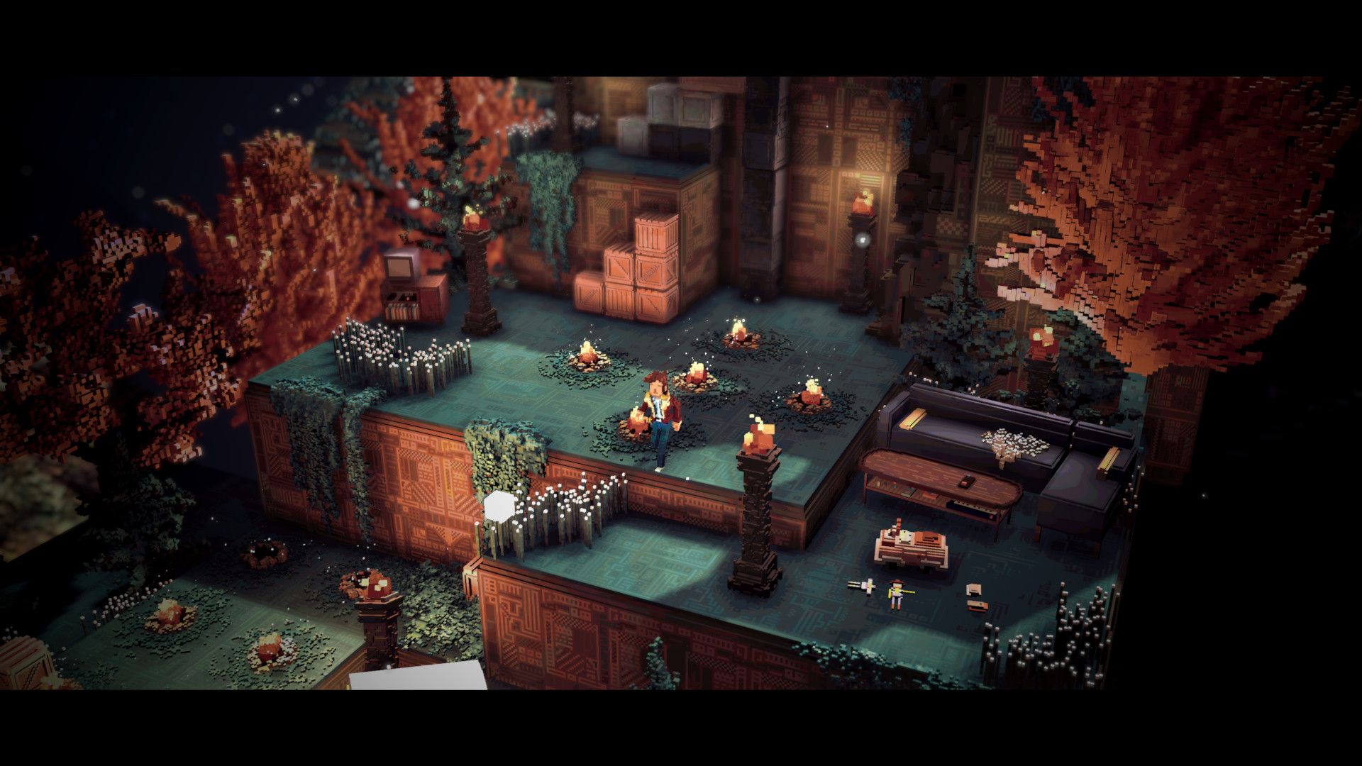 1920x1080 Voxel art puzzle game Bonfire Peaks to be released on Switch