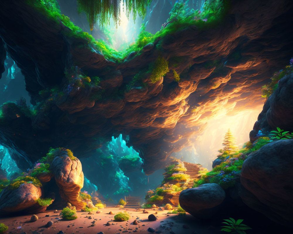 1000x800 image of Voxel art, highly detailed 3D pixel scene with multiple vertical layers. Deep Dream Generator