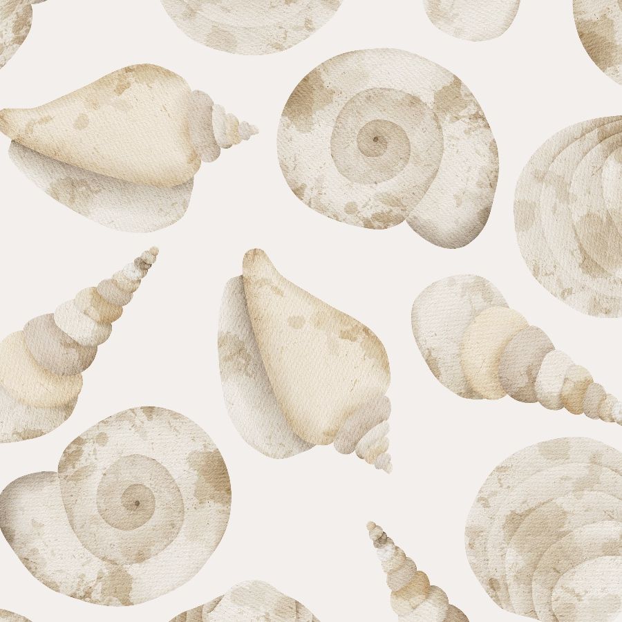 900x900 Beige Seashell Self Adhesive Wallpaper
