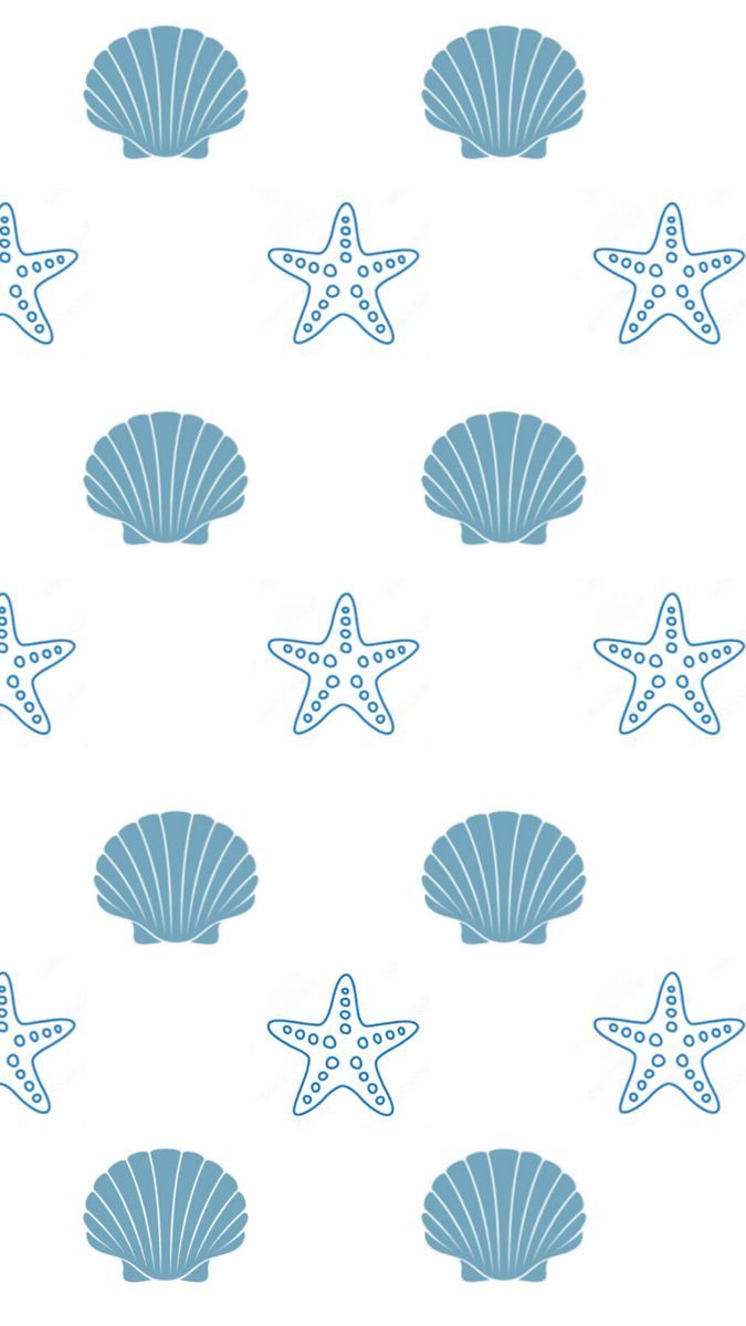 675x1200 Blue shells wallpaper