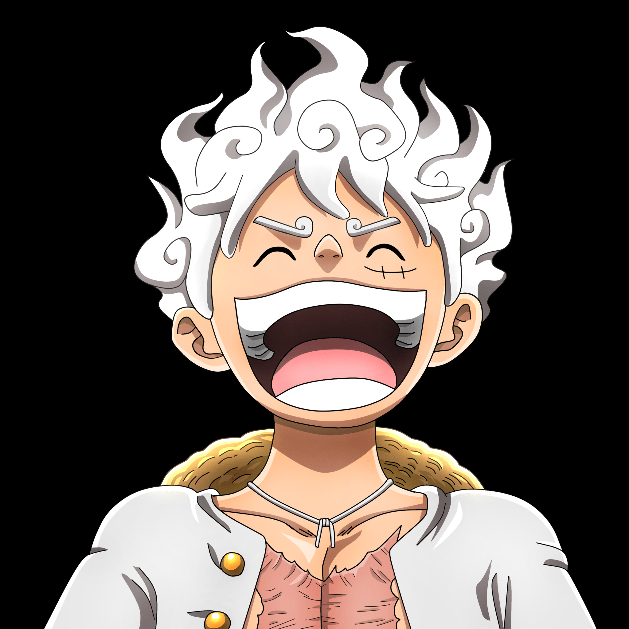 2048x2048 Laughing Wallpaper 4K, Luffy, One Piece, 5K