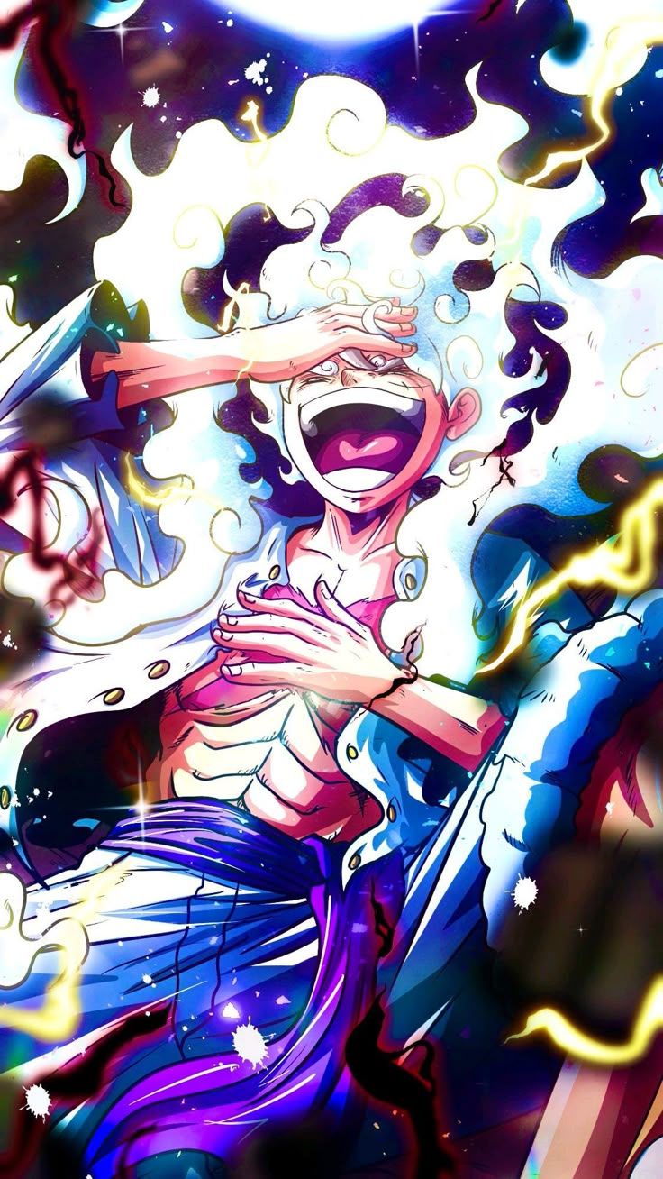 736x1308 Luffy gear 5 laughing wallpaper