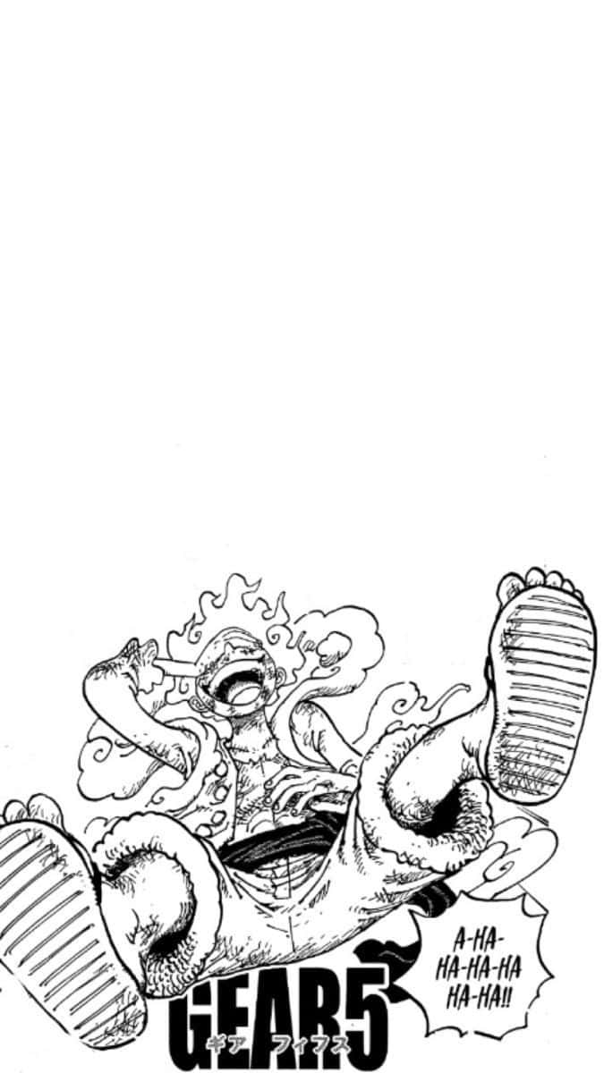 675x1200 Download Luffy Gear5 Laughing Manga Panel Wallpaper