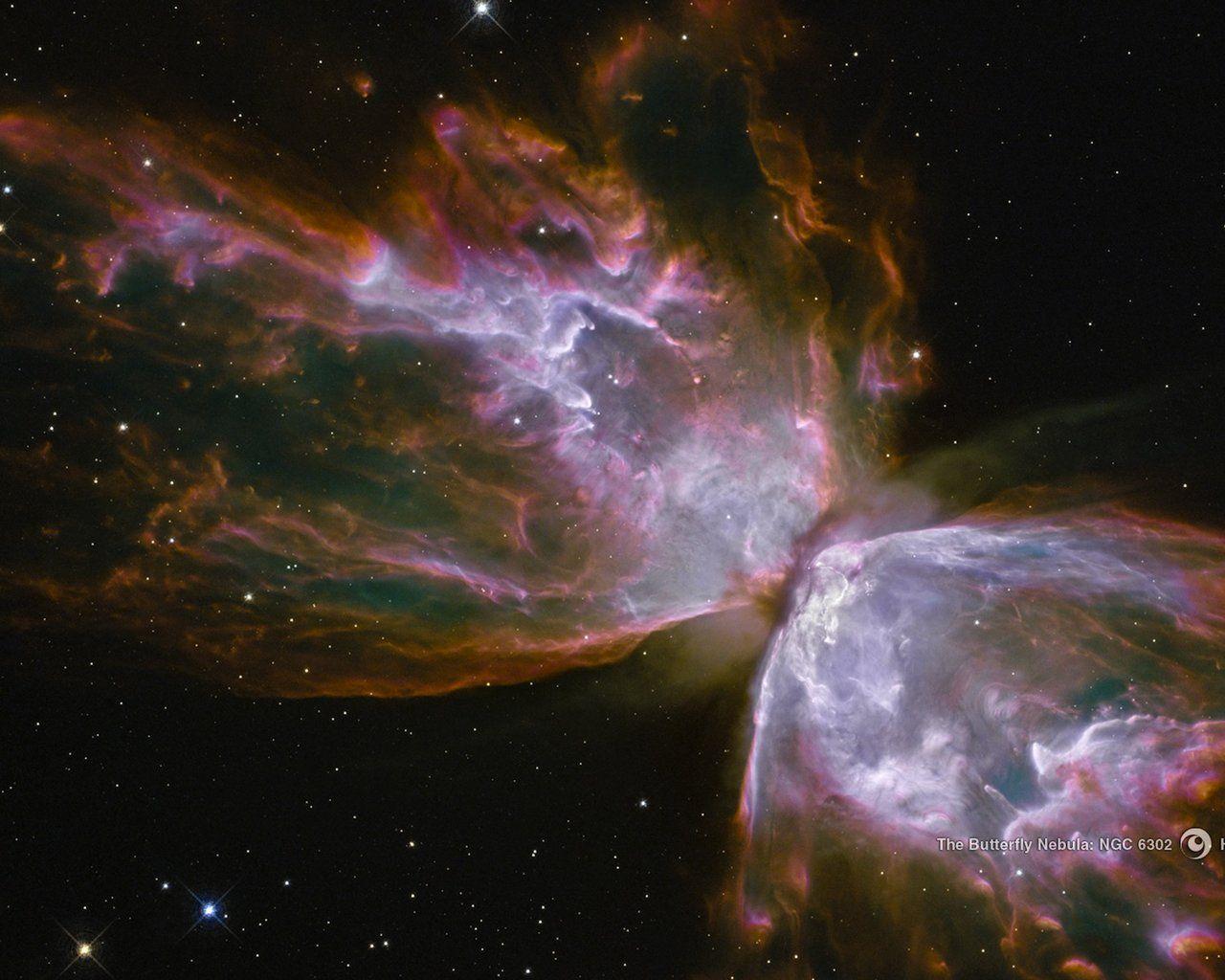 1280x1024 Butterfly Nebula Space Wallpaper