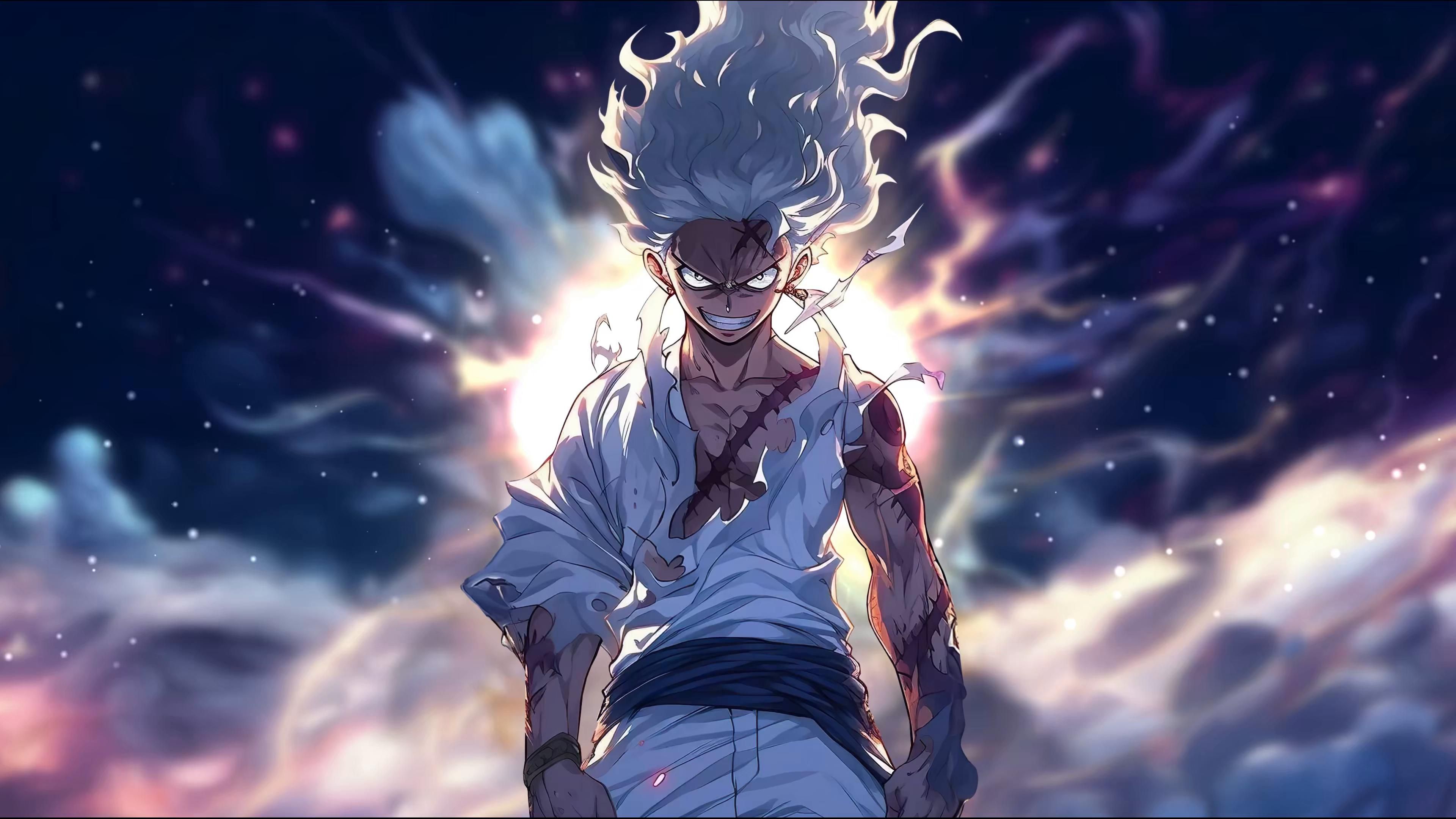 3840x2160 Luffy Smiling (Gear 5) Live Wallpaper
