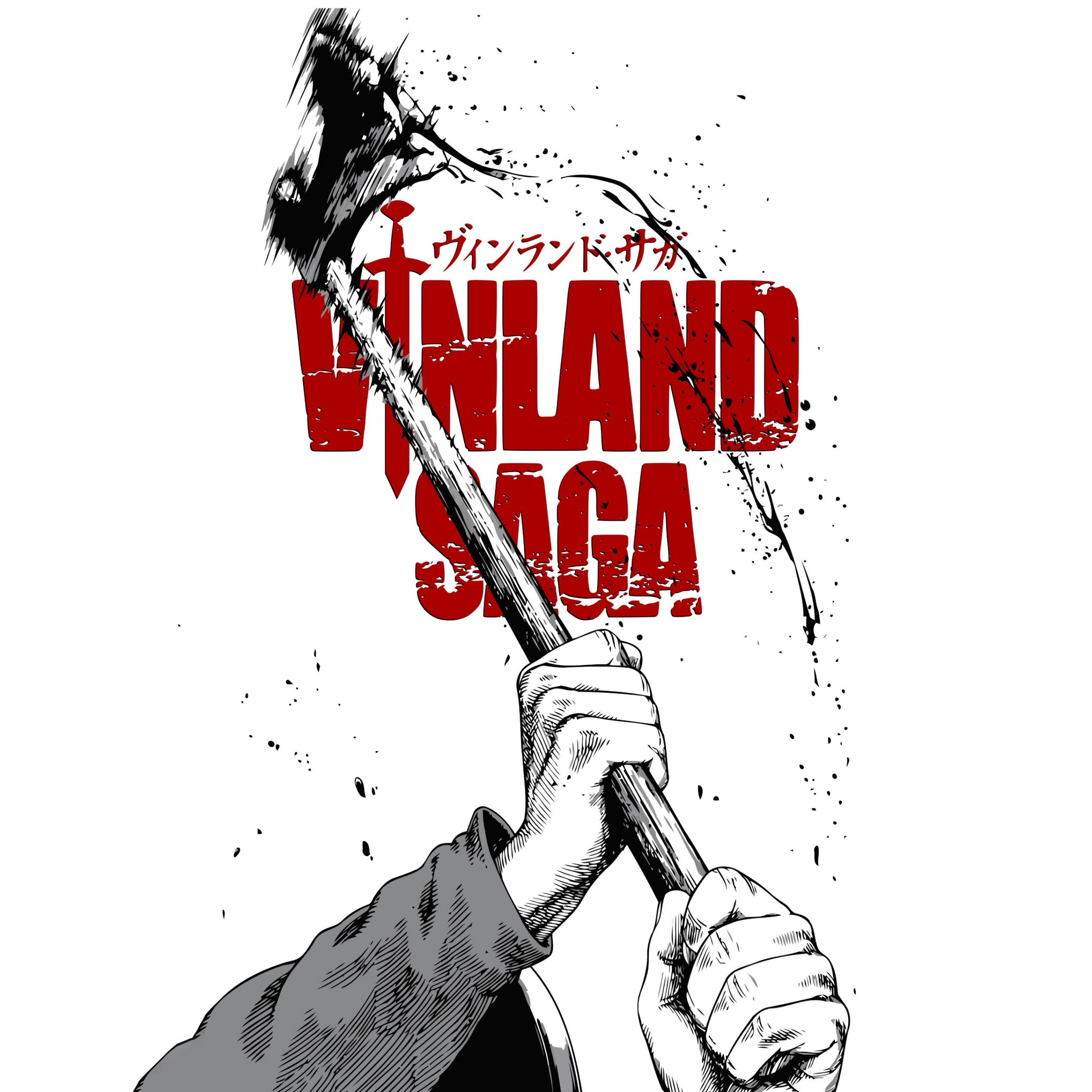 2732x2732 Vinland Saga Wallpaper 4K, Minimalist, 5K, Black and White