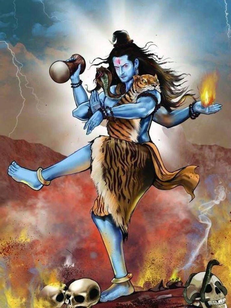 768x1024 Lord Shiva Angry Wallpaper