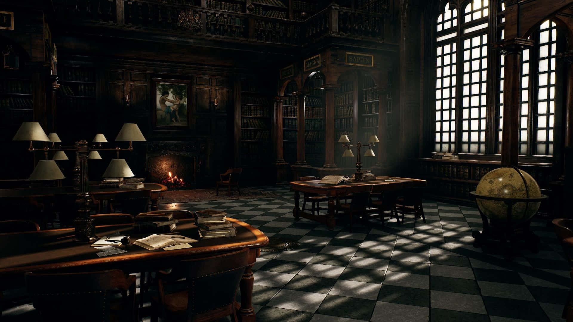 1920x1080 The Hogwarts Library Wallpaper
