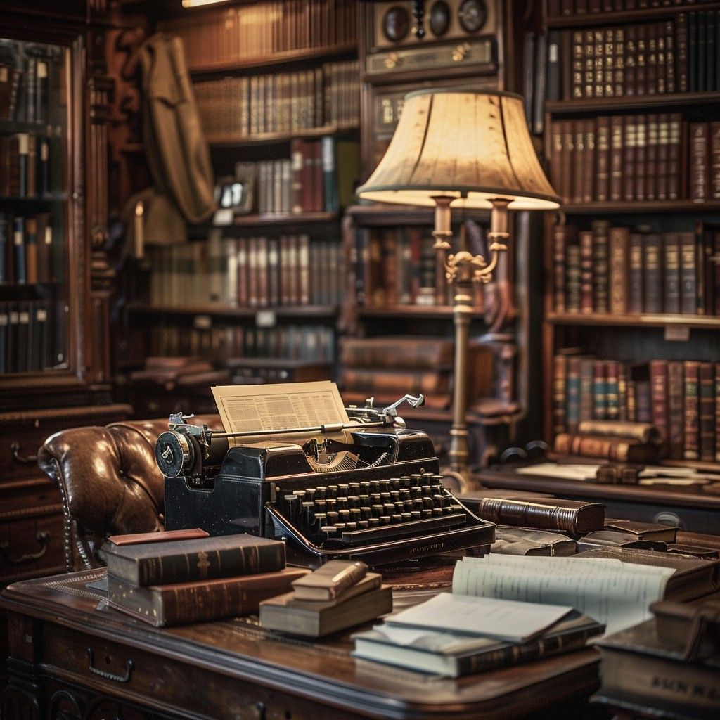1024x1024 Free Vintage Study Room Image, Study, Room